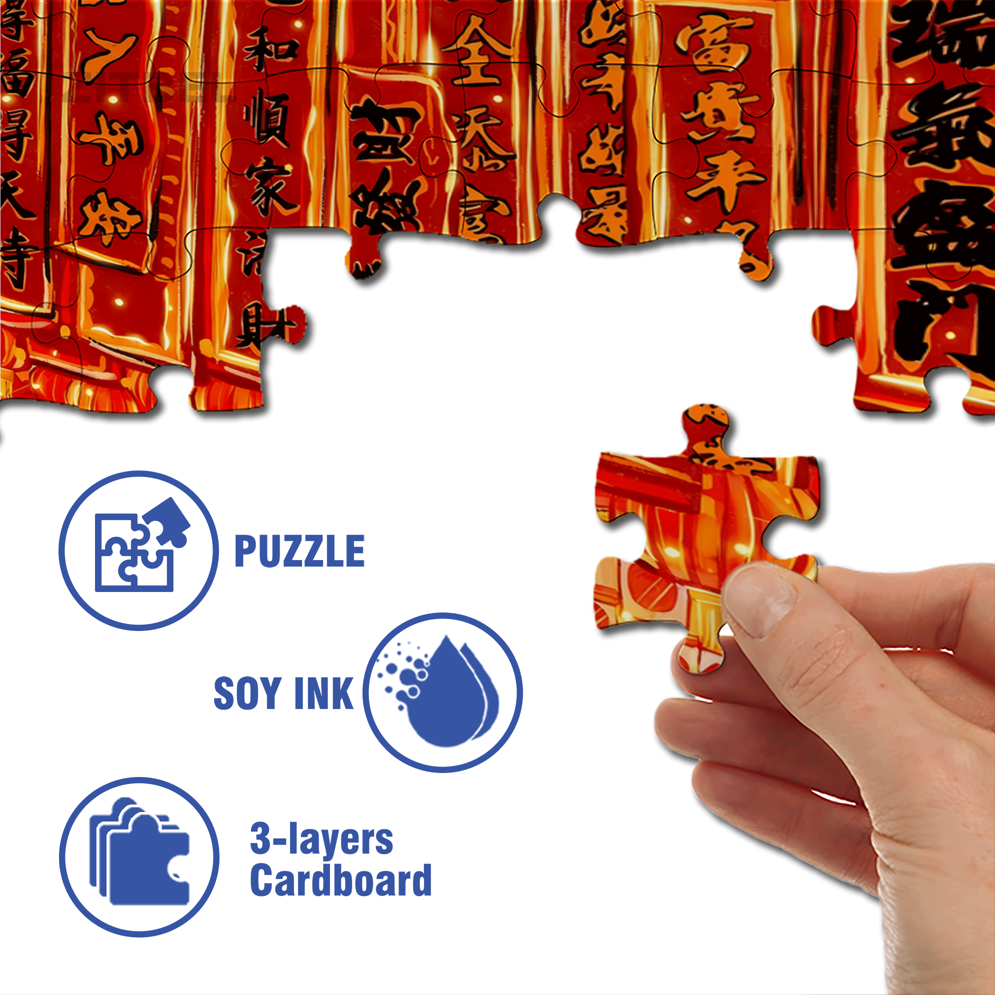 Buy Couplets 500pcs/1000pcs Jigsaw Puzzle, Scratch-Resistant, Interactive Family Game & Brain-Boosting DIY Decor, Perfect for Halloween, Christmas & New Year Gifts, Family Puzzle Game