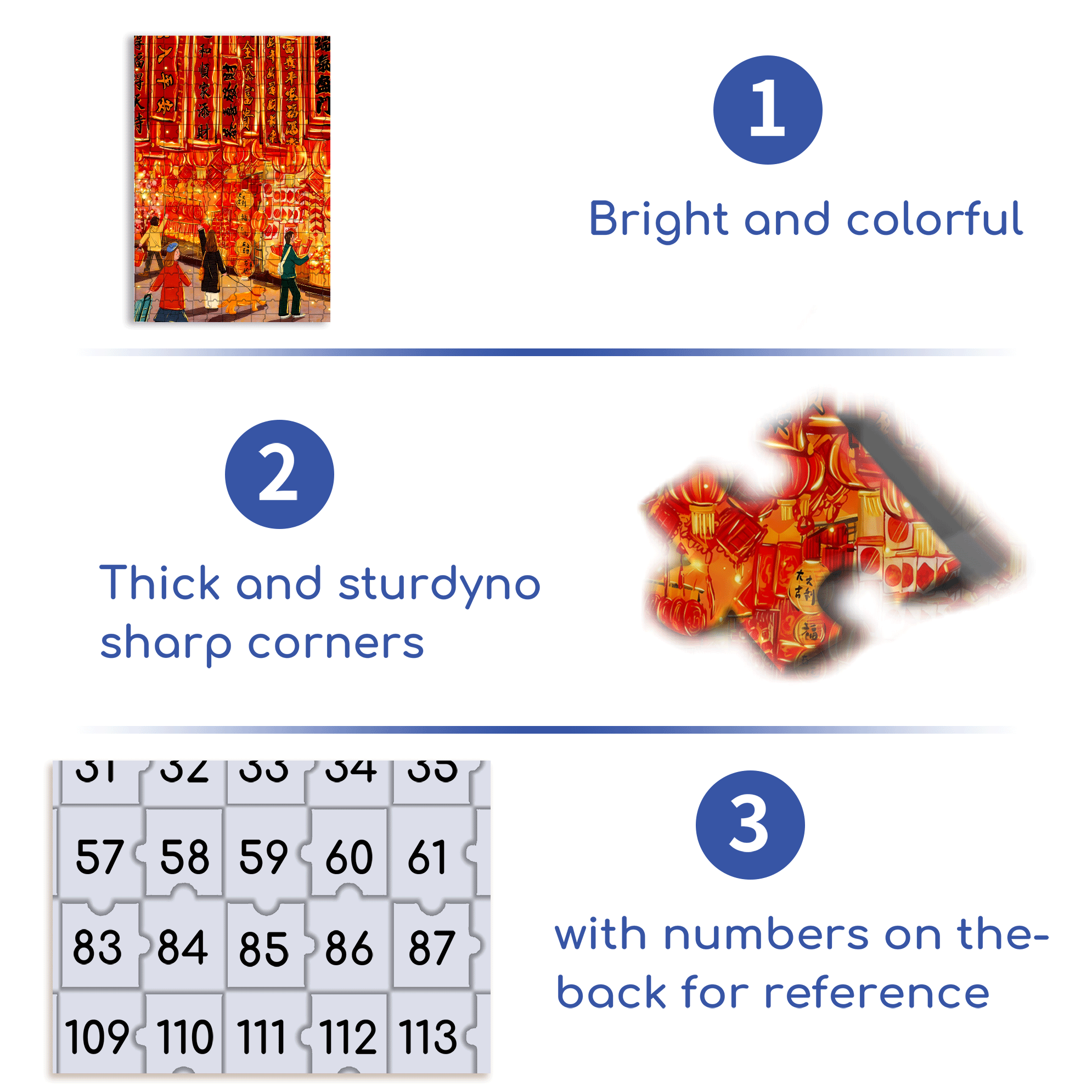 Buy Couplets 500pcs/1000pcs Jigsaw Puzzle, Scratch-Resistant, Interactive Family Game & Brain-Boosting DIY Decor, Perfect for Halloween, Christmas & New Year Gifts, Family Puzzle Game
