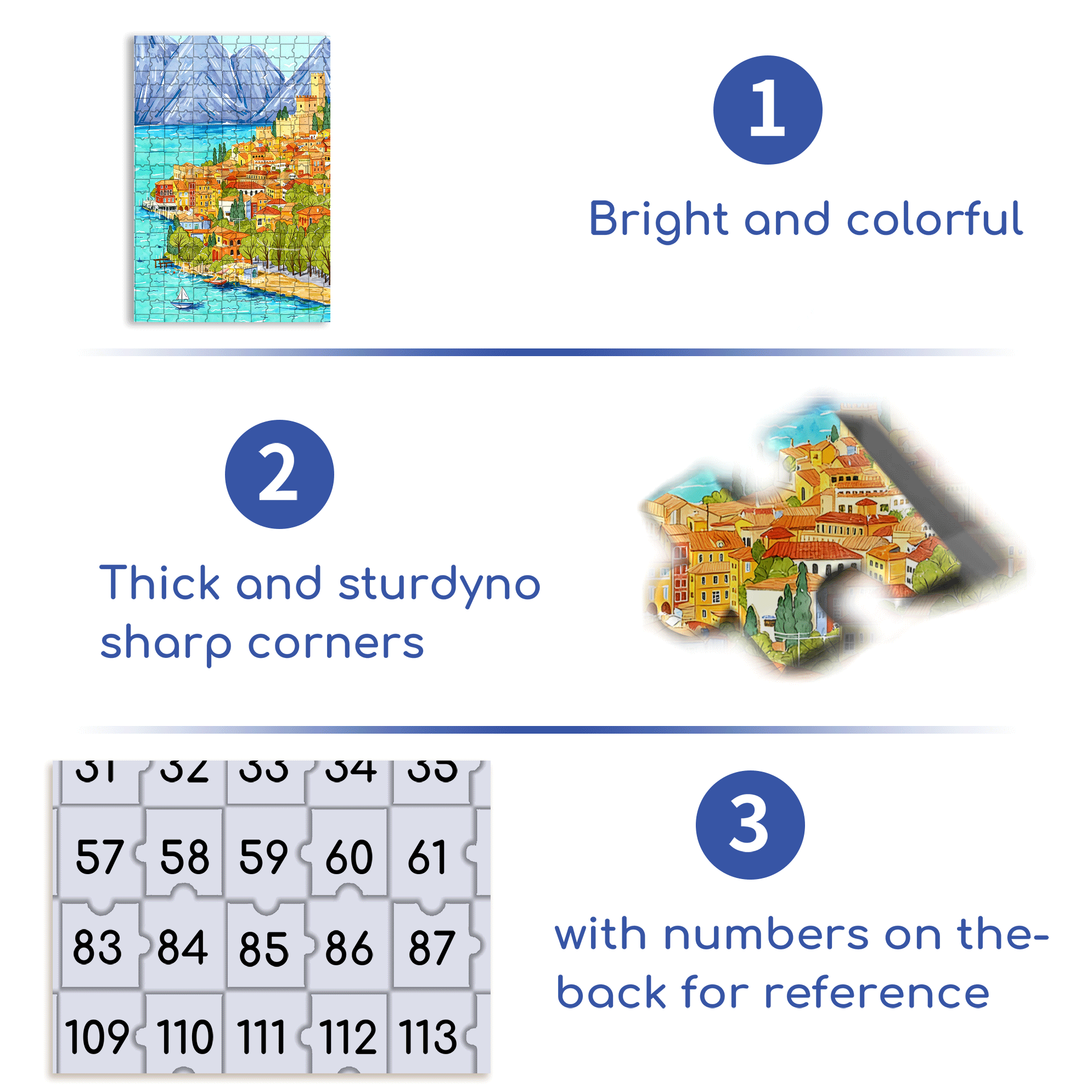 Calm Harbor 500pcs/1000pcs Jigsaw Puzzle, Scratch-Resistant, Interactive Family Game & Brain-Boosting DIY Decor, Perfect for Halloween, Christmas & New Year Gifts, Family Puzzle Game