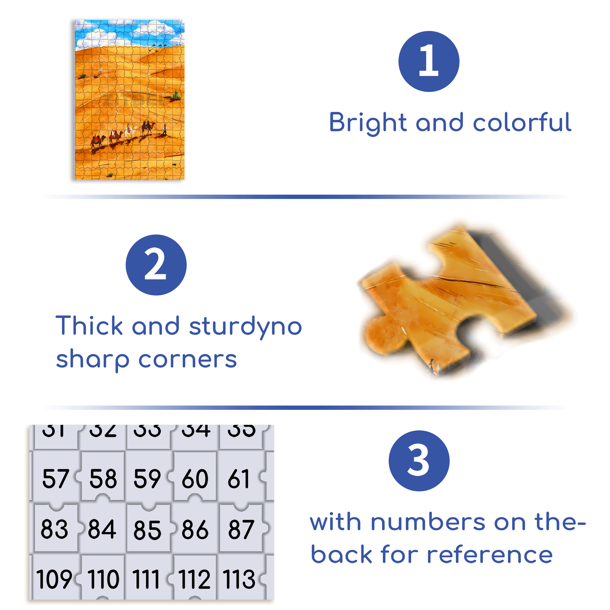 Camel Bell Sound 500pcs/1000pcs Jigsaw Puzzle, Scratch-Resistant, Interactive Family Game & Brain-Boosting DIY Decor, Perfect for Halloween, Christmas & New Year Gifts, Family Puzzle Game