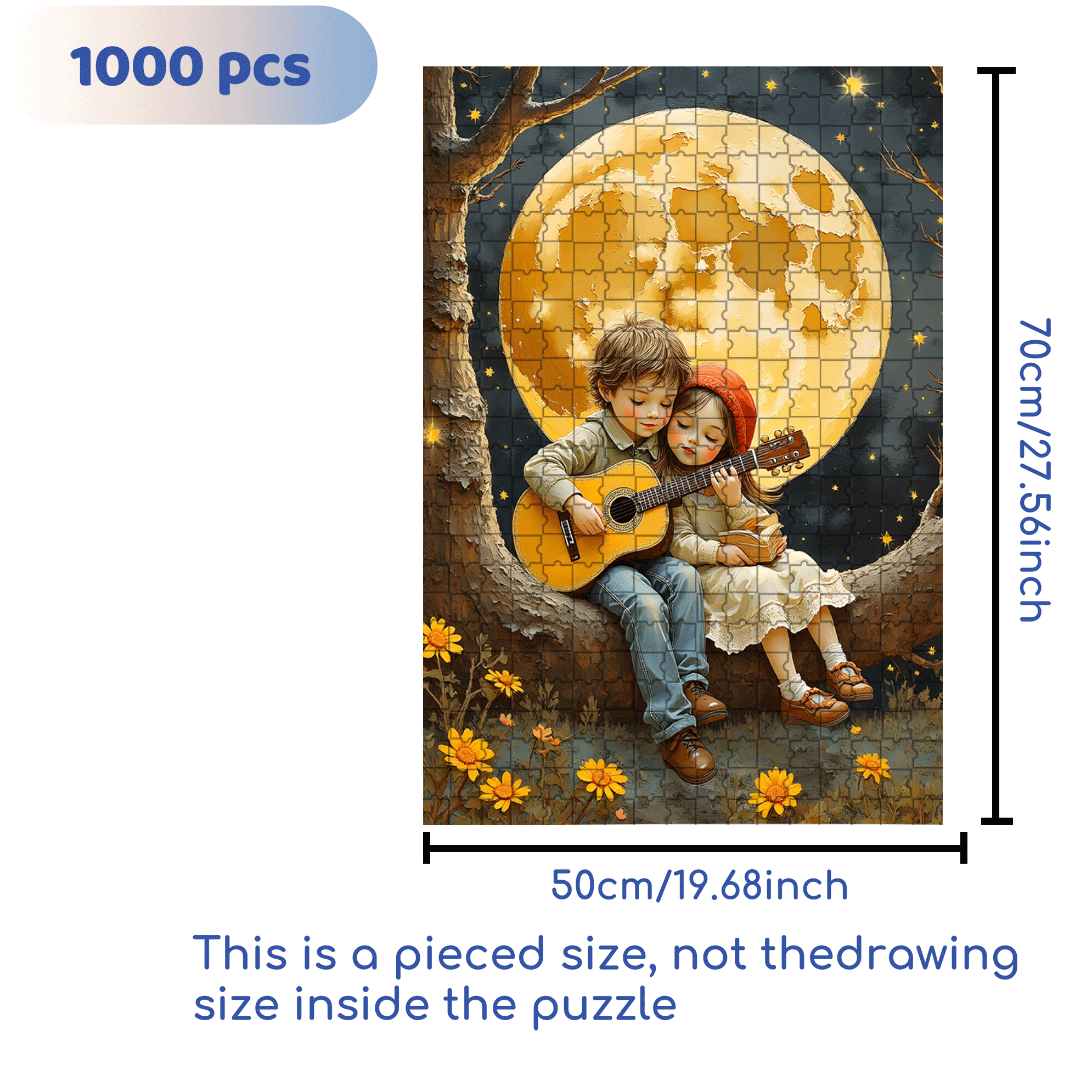 Childhood Memories 12 500pcs/1000pcs Jigsaw Puzzle, Scratch-Resistant, Interactive Family Game & Brain-Boosting DIY Decor, Perfect for Halloween, Christmas & New Year Gifts, Family Puzzle Game