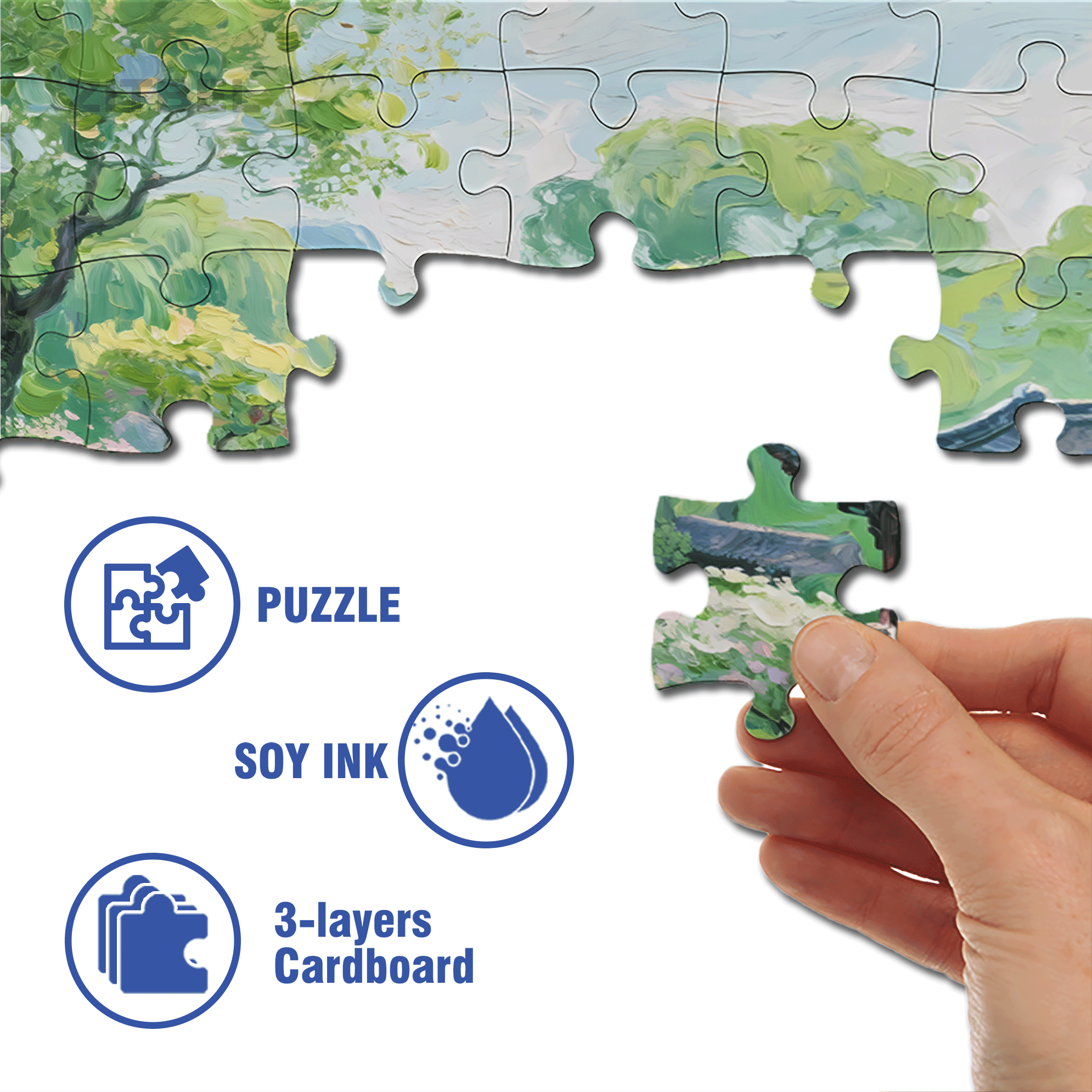 Chinese Gardens 500pcs/1000pcs Jigsaw Puzzle, Scratch-Resistant, Interactive Family Game & Brain-Boosting DIY Decor, Perfect for Halloween, Christmas & New Year Gifts, Family Puzzle Game