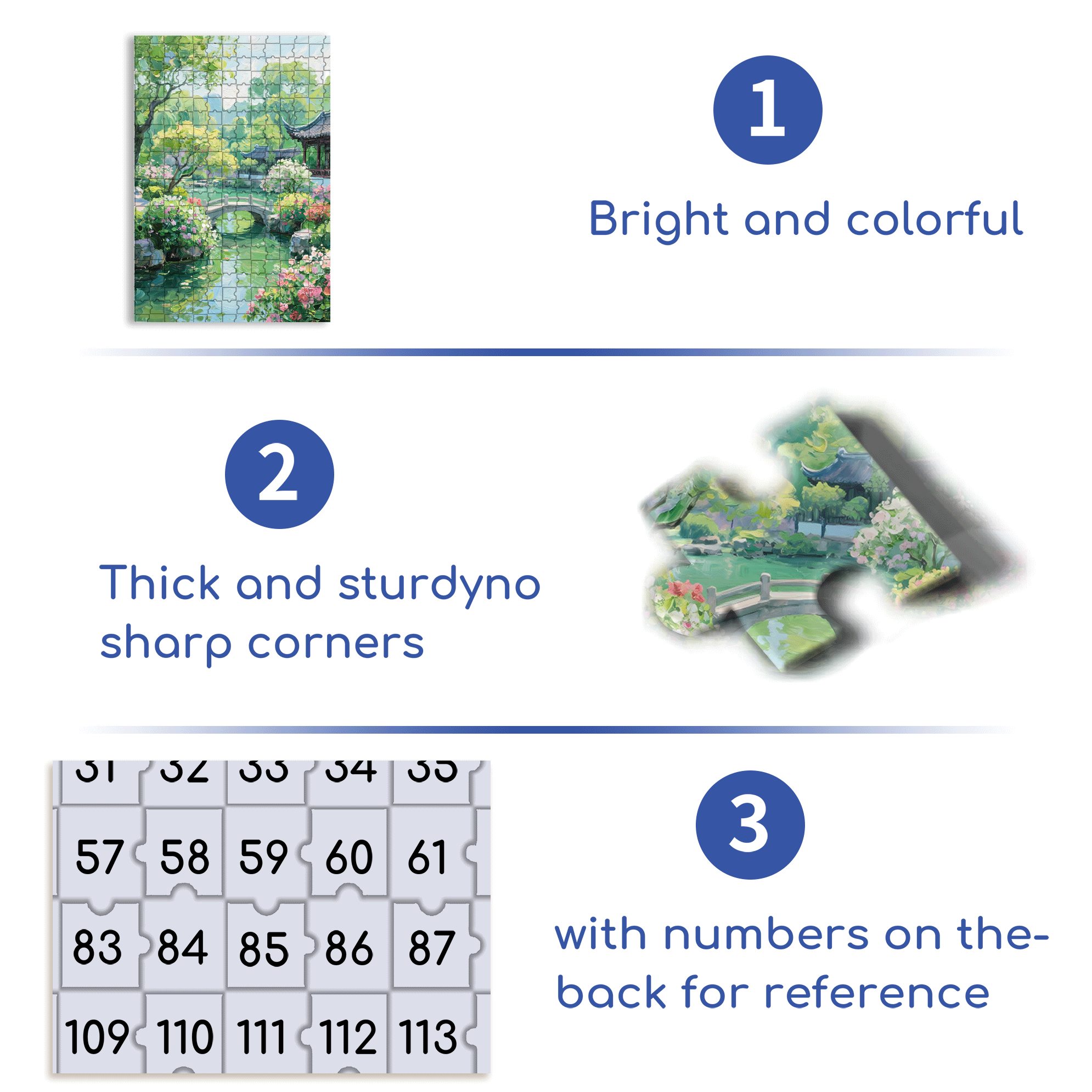 Chinese Gardens 500pcs/1000pcs Jigsaw Puzzle, Scratch-Resistant, Interactive Family Game & Brain-Boosting DIY Decor, Perfect for Halloween, Christmas & New Year Gifts, Family Puzzle Game