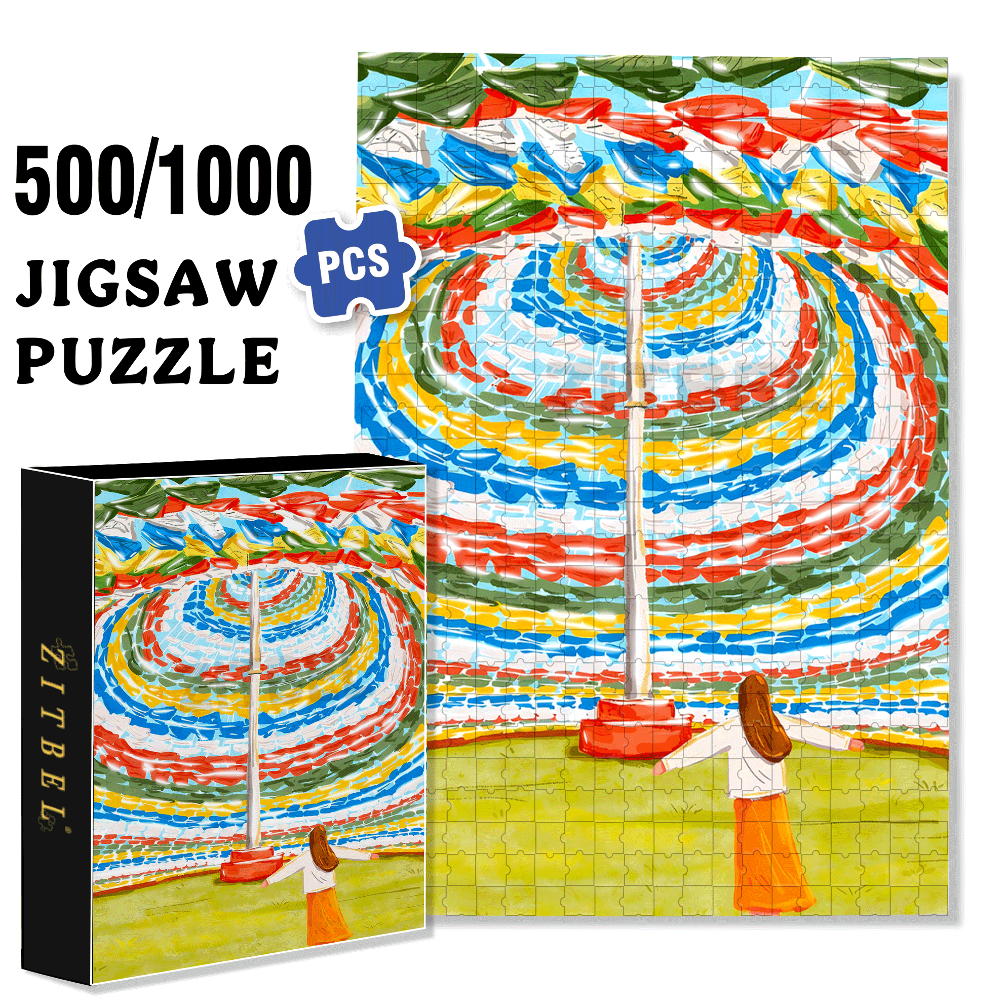 Cleanse The Soul 500pcs/1000pcs Jigsaw Puzzle, Scratch-Resistant, Interactive Family Game & Brain-Boosting DIY Decor, Perfect for Halloween, Christmas & New Year Gifts, Family Puzzle Game