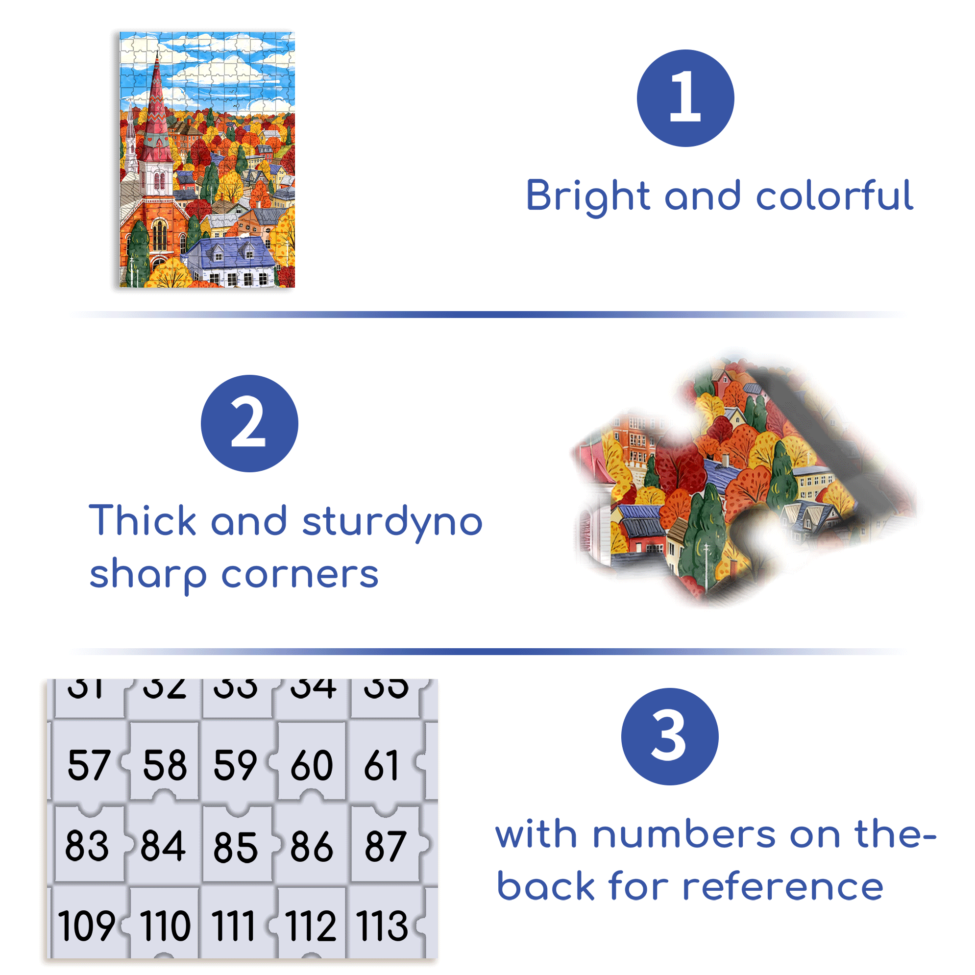 Colorful Village 2 500pcs/1000pcs Jigsaw Puzzle, Scratch-Resistant, Interactive Family Game & Brain-Boosting DIY Decor, Perfect for Halloween, Christmas & New Year Gifts, Family Puzzle Game