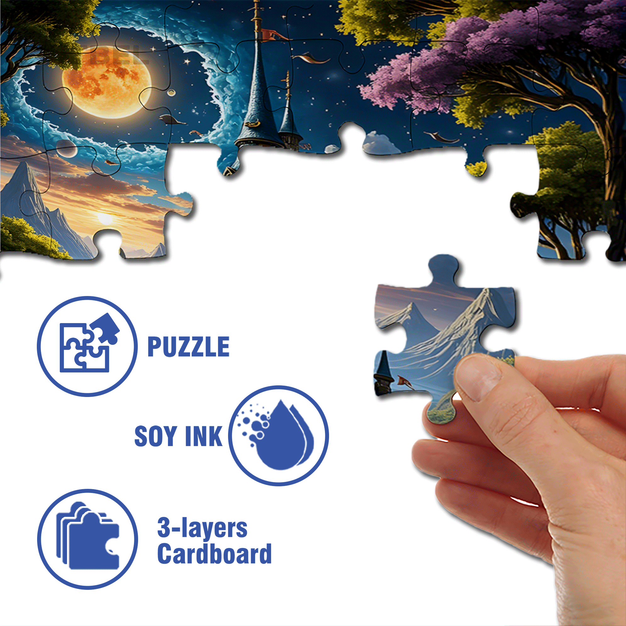Confusing Times 500pcs/1000pcs Jigsaw Puzzle, Scratch-Resistant, Interactive Family Game & Brain-Boosting DIY Decor, Perfect for Halloween, Christmas & New Year Gifts, Family Puzzle Game