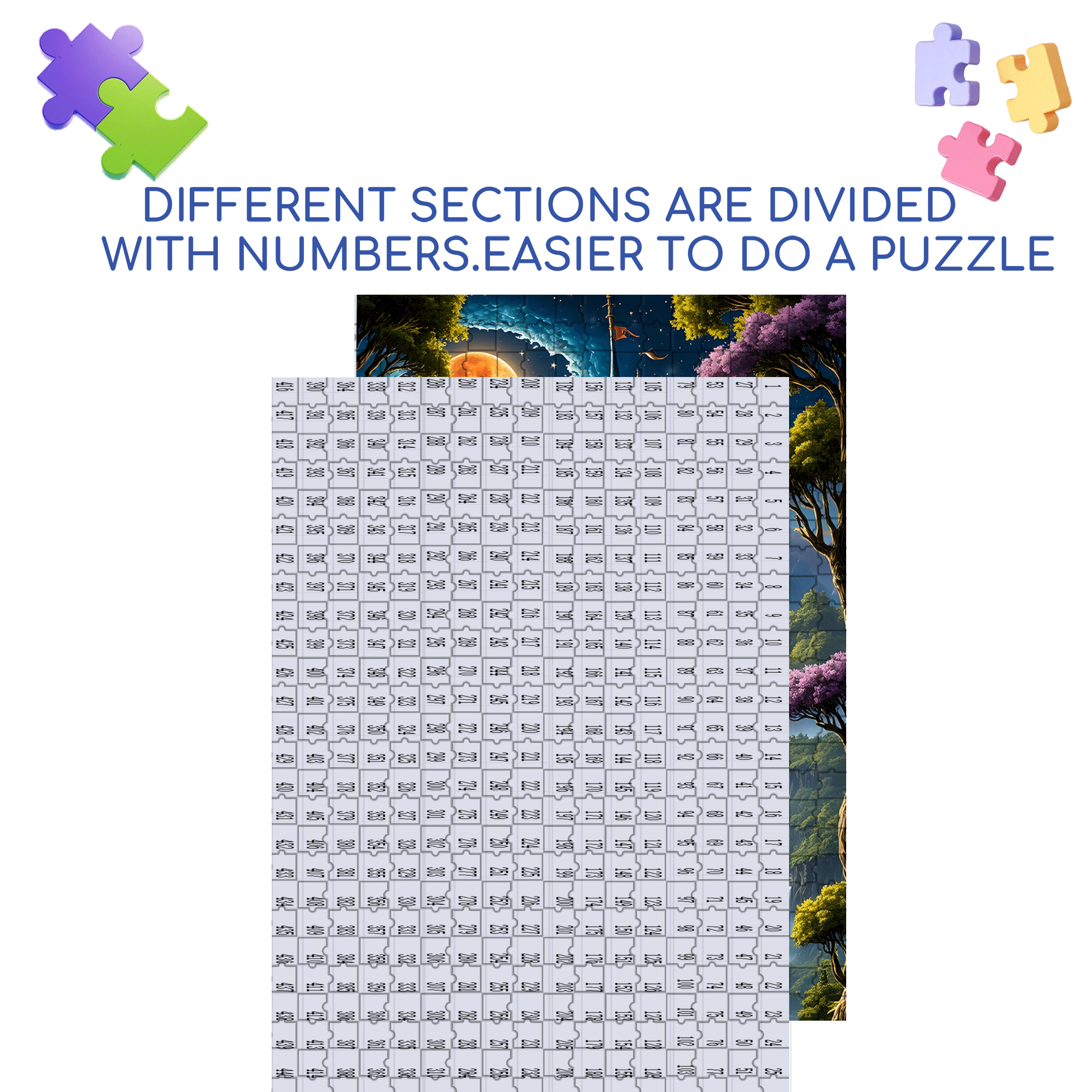 Confusing Times 500pcs/1000pcs Jigsaw Puzzle, Scratch-Resistant, Interactive Family Game & Brain-Boosting DIY Decor, Perfect for Halloween, Christmas & New Year Gifts, Family Puzzle Game