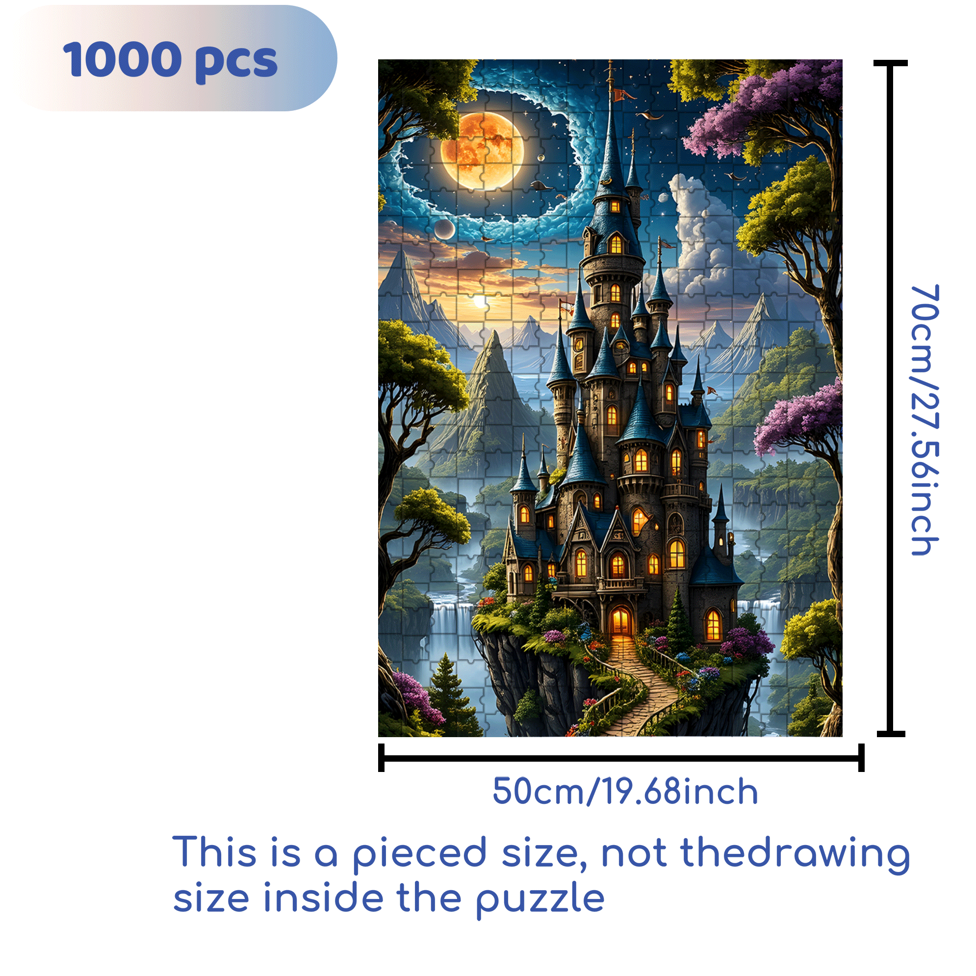 Confusing Times 500pcs/1000pcs Jigsaw Puzzle, Scratch-Resistant, Interactive Family Game & Brain-Boosting DIY Decor, Perfect for Halloween, Christmas & New Year Gifts, Family Puzzle Game