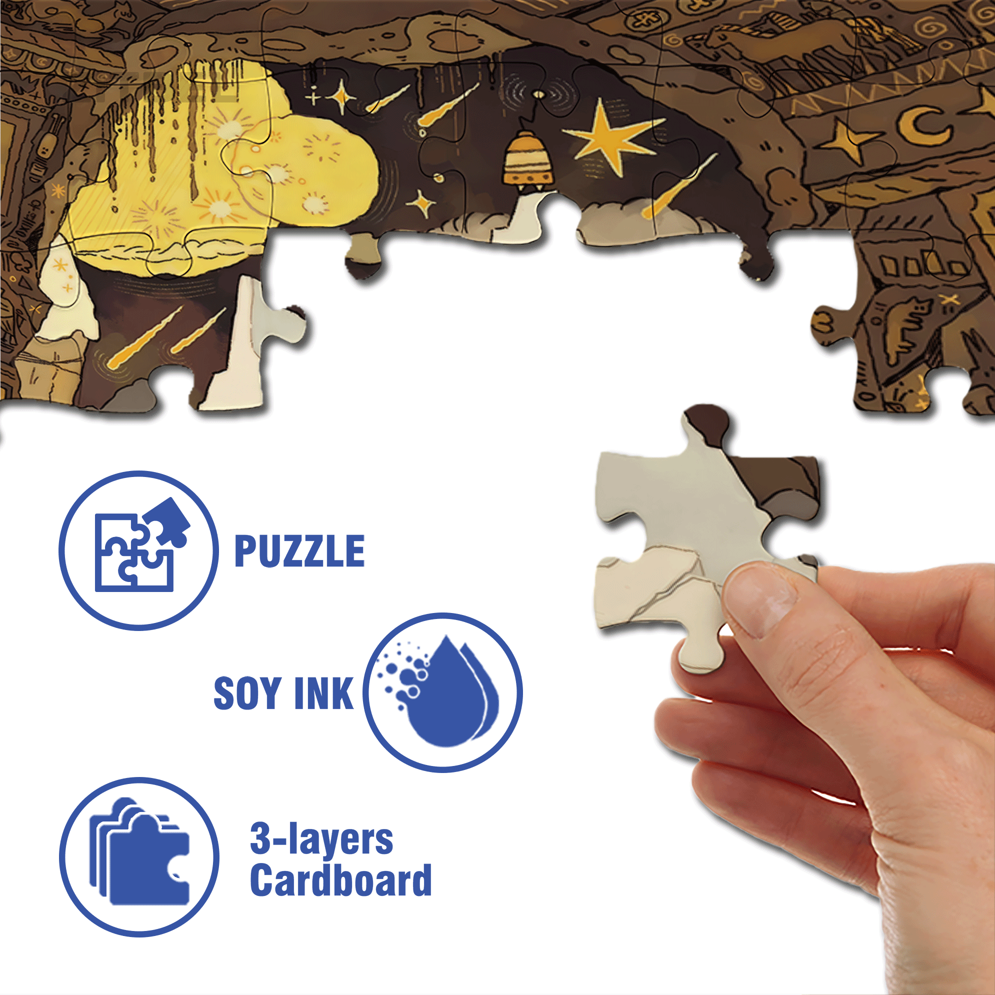 Departure 500pcs/1000pcs Jigsaw Puzzle, Scratch-Resistant, Interactive Family Game & Brain-Boosting DIY Decor, Perfect for Halloween, Christmas & New Year Gifts, Family Puzzle Game