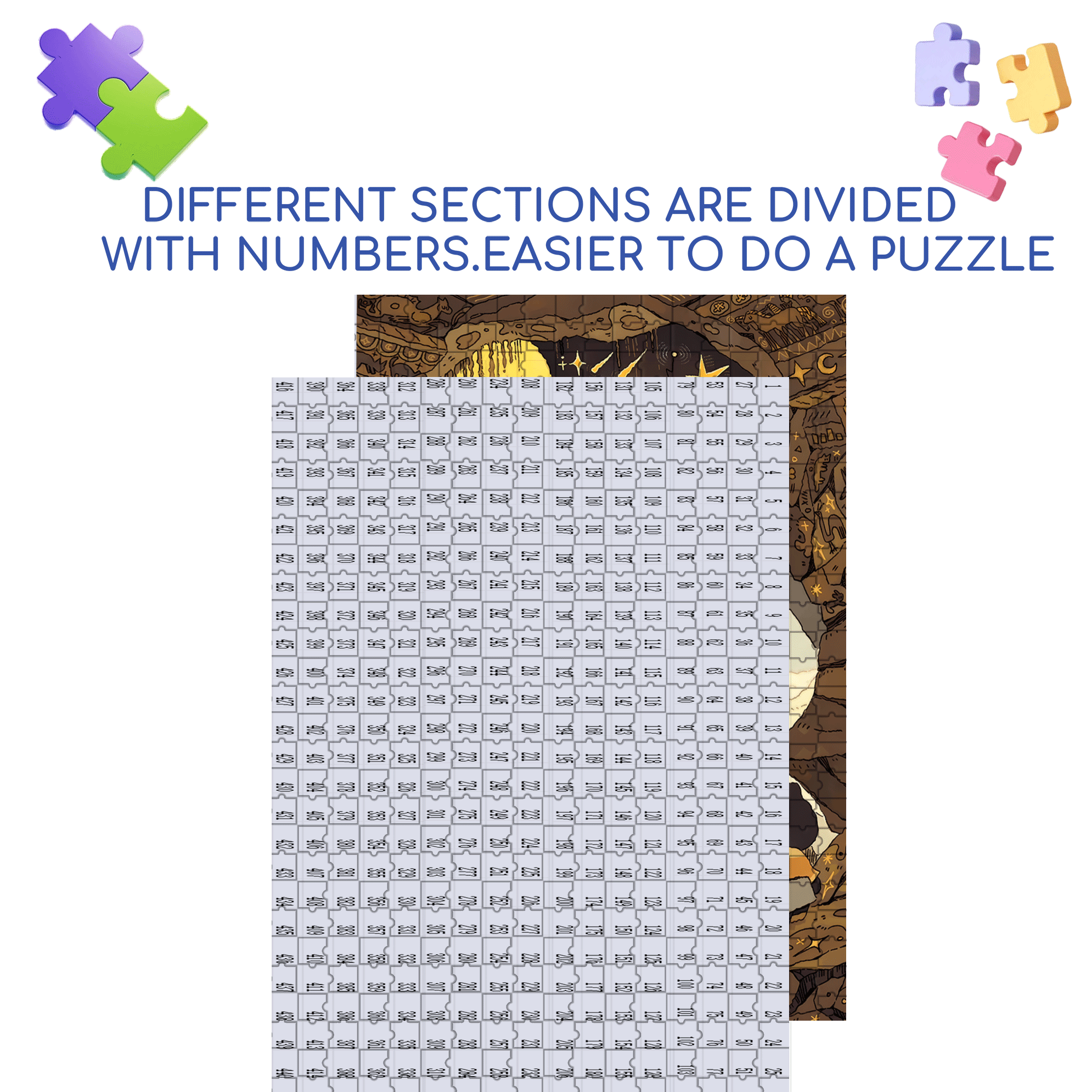 Departure 500pcs/1000pcs Jigsaw Puzzle, Scratch-Resistant, Interactive Family Game & Brain-Boosting DIY Decor, Perfect for Halloween, Christmas & New Year Gifts, Family Puzzle Game
