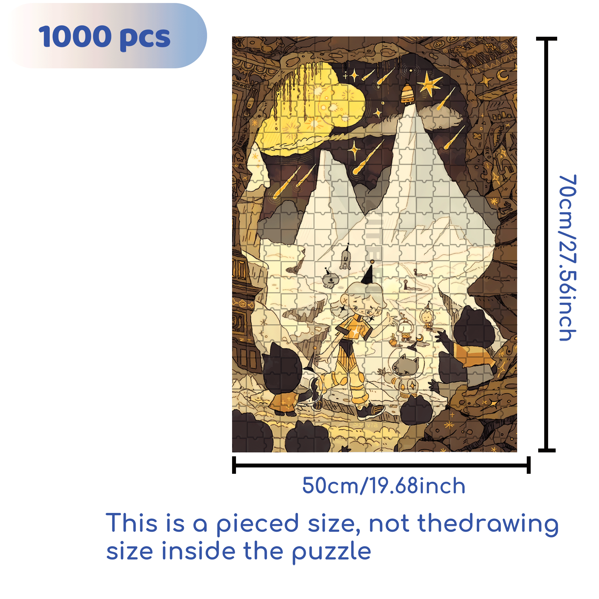 Departure 500pcs/1000pcs Jigsaw Puzzle, Scratch-Resistant, Interactive Family Game & Brain-Boosting DIY Decor, Perfect for Halloween, Christmas & New Year Gifts, Family Puzzle Game