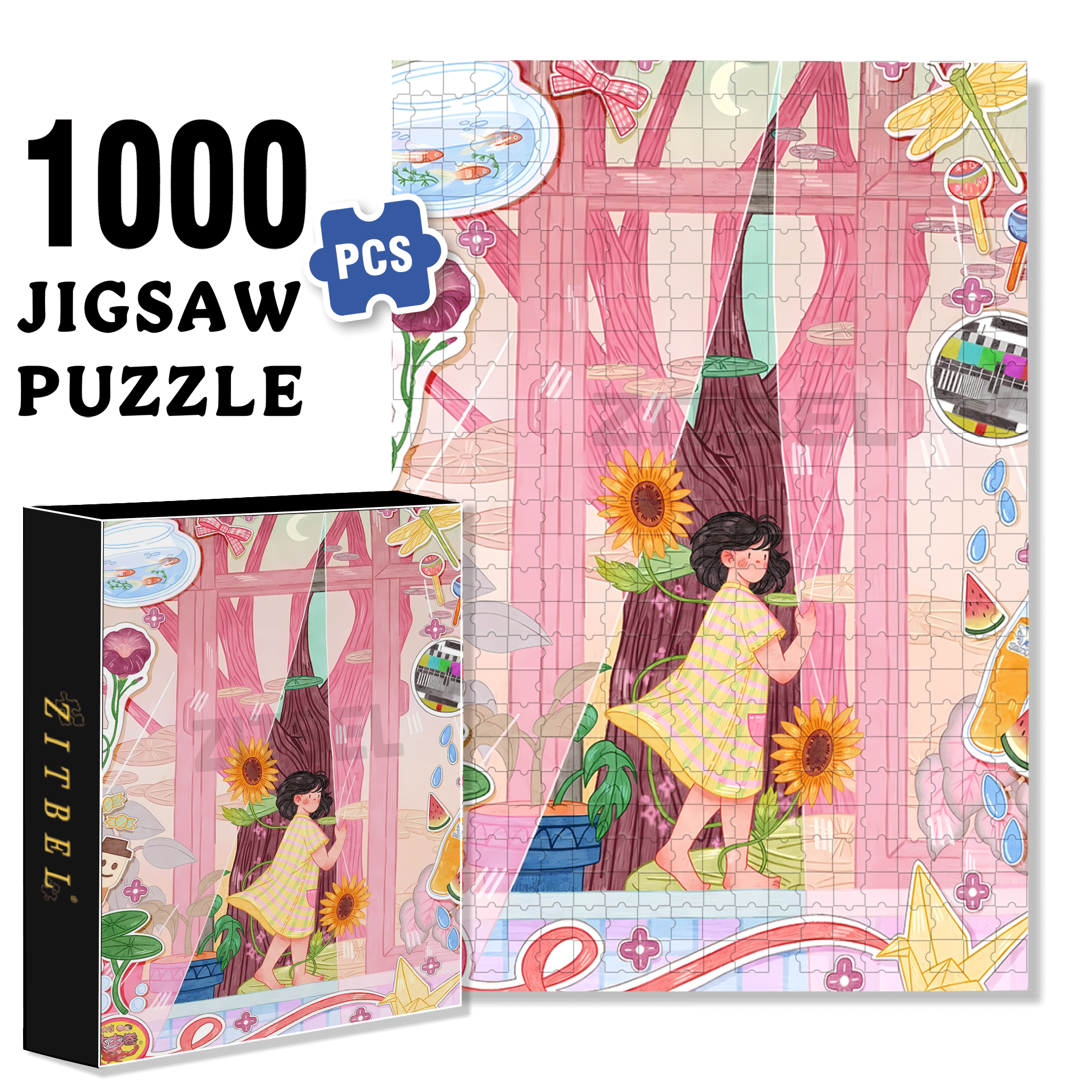 Don't Want To Grow Up 500pcs/1000pcs Jigsaw Puzzle, Scratch-Resistant, Interactive Family Game & Brain-Boosting DIY Decor, Perfect for Halloween, Christmas & New Year Gifts, Family Puzzle Game