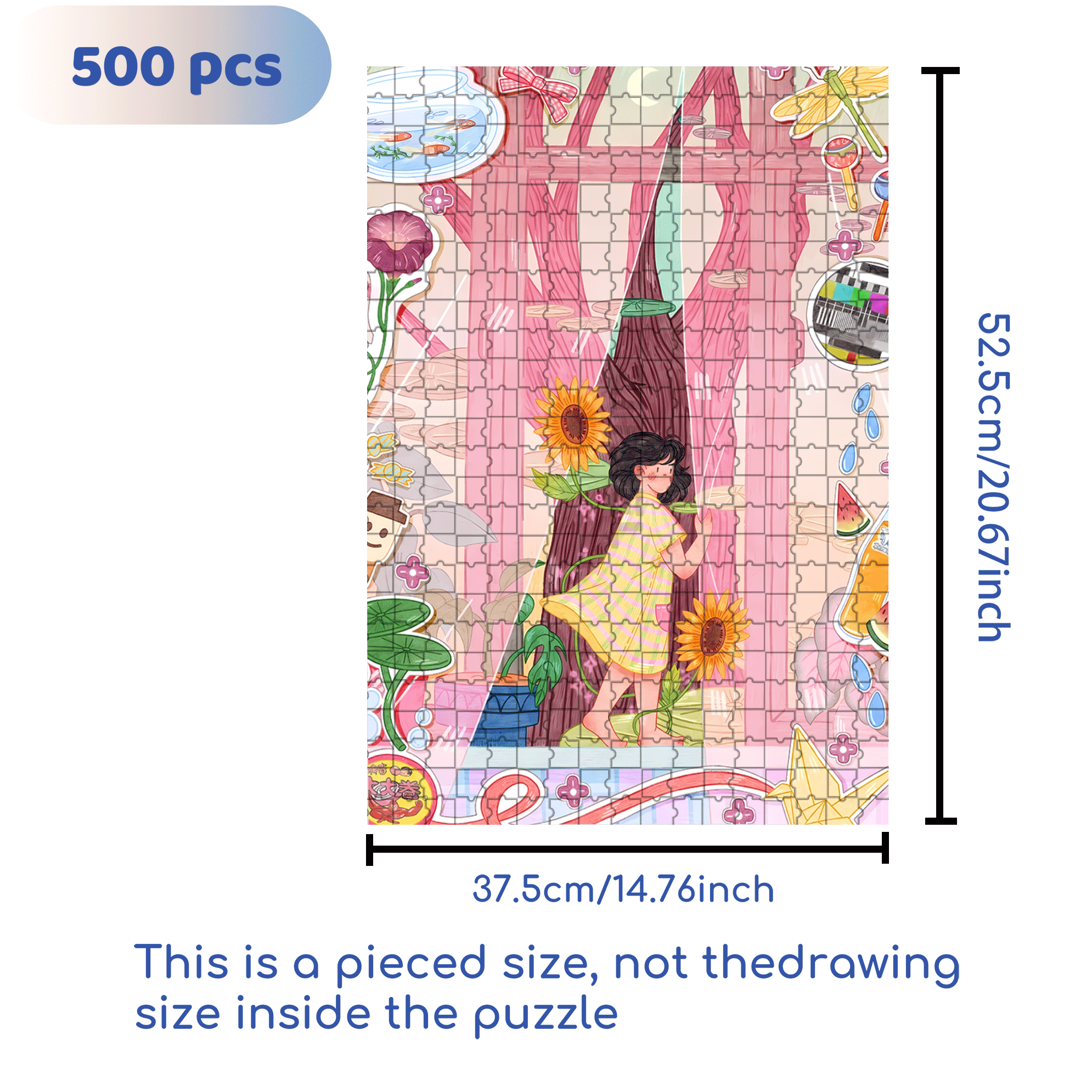 Don't Want To Grow Up 500pcs/1000pcs Jigsaw Puzzle, Scratch-Resistant, Interactive Family Game & Brain-Boosting DIY Decor, Perfect for Halloween, Christmas & New Year Gifts, Family Puzzle Game