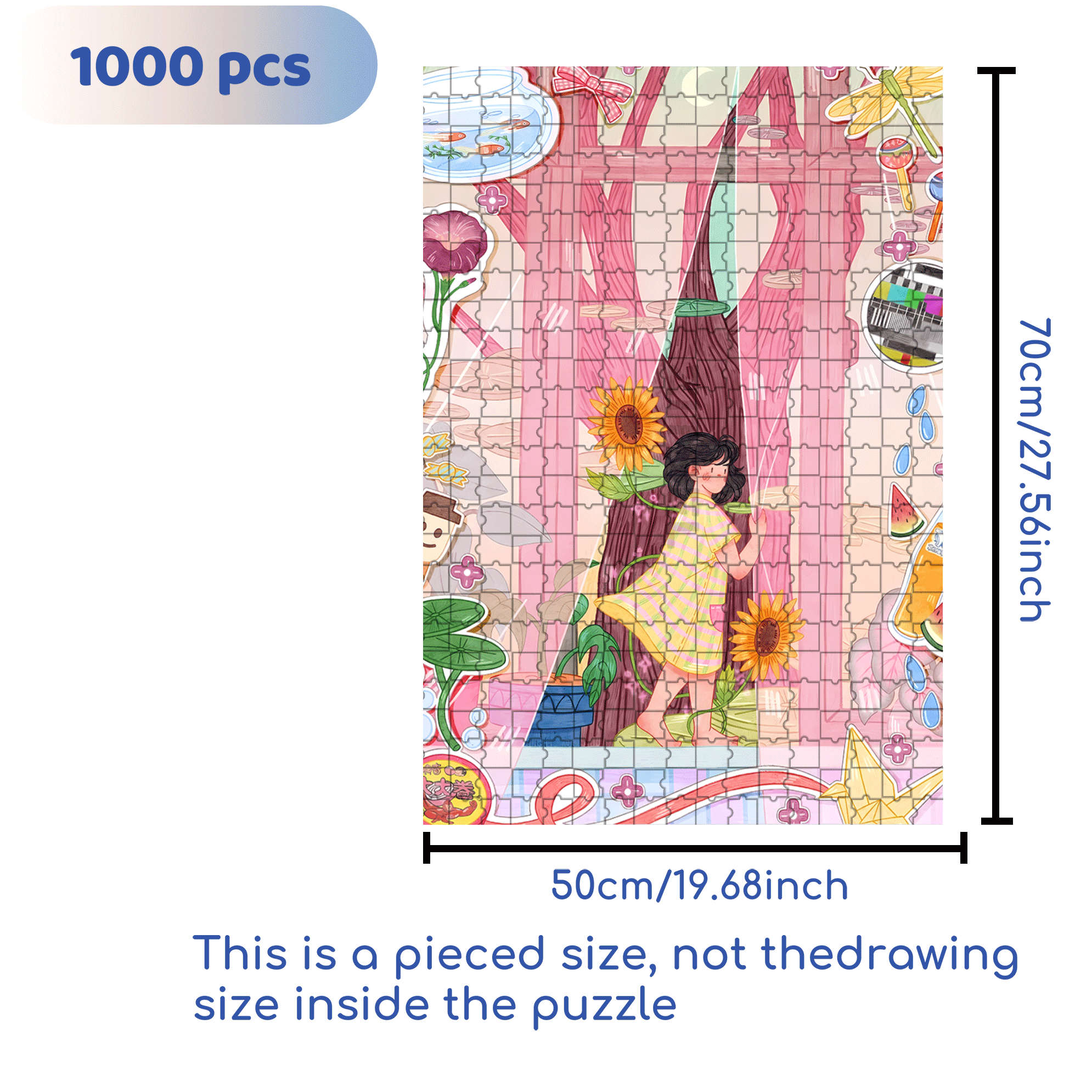 Don't Want To Grow Up 500pcs/1000pcs Jigsaw Puzzle, Scratch-Resistant, Interactive Family Game & Brain-Boosting DIY Decor, Perfect for Halloween, Christmas & New Year Gifts, Family Puzzle Game