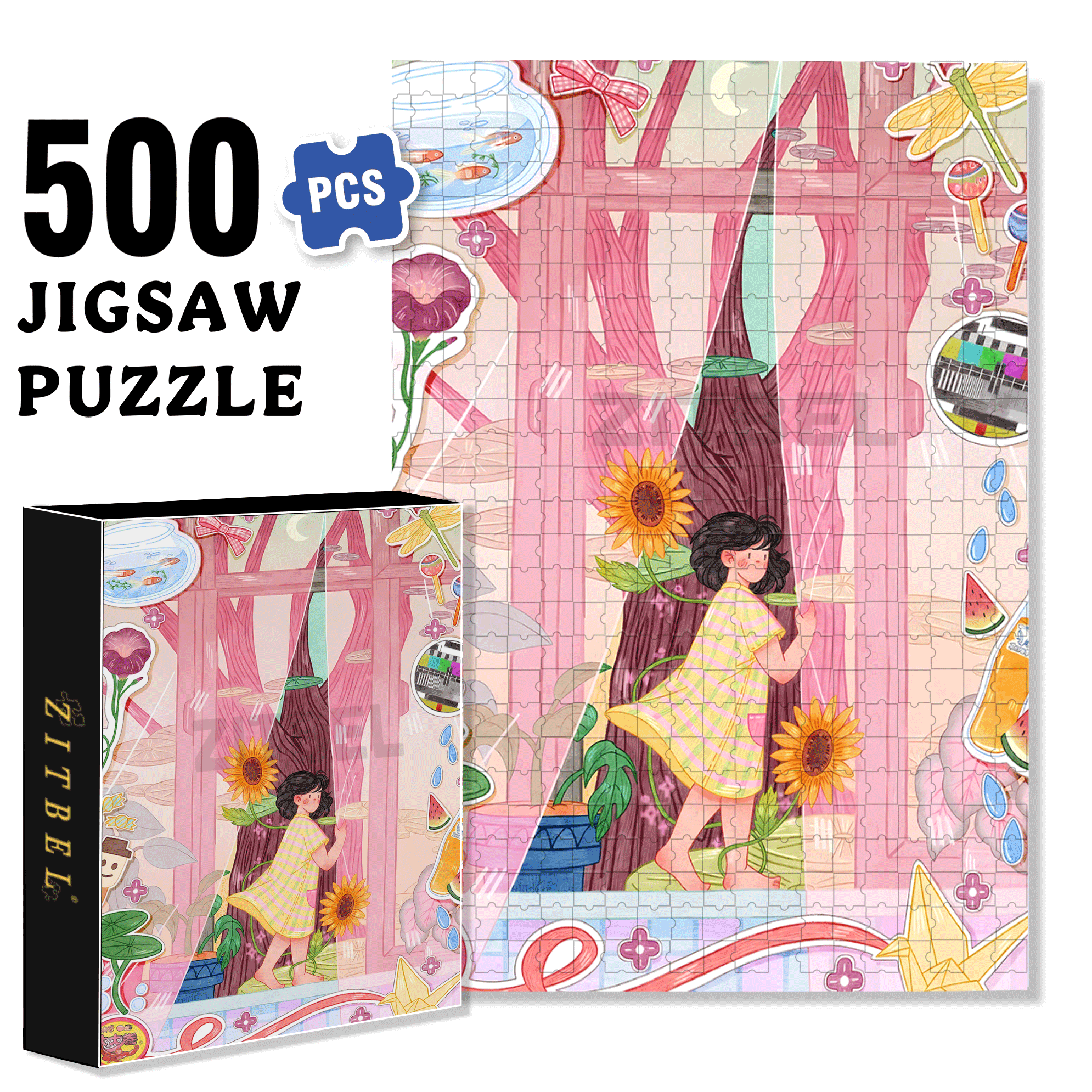 Don't Want To Grow Up 500pcs/1000pcs Jigsaw Puzzle, Scratch-Resistant, Interactive Family Game & Brain-Boosting DIY Decor, Perfect for Halloween, Christmas & New Year Gifts, Family Puzzle Game