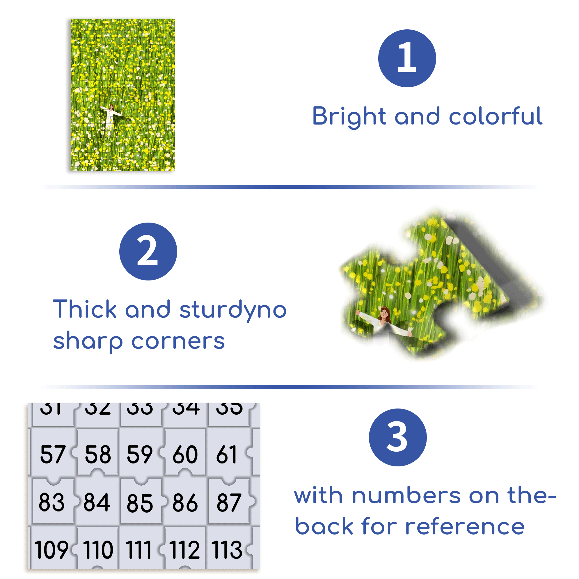 Dot Little Flower 500pcs/1000pcs Jigsaw Puzzle, Scratch-Resistant, Interactive Family Game & Brain-Boosting DIY Decor, Perfect for Halloween, Christmas & New Year Gifts, Family Puzzle Game