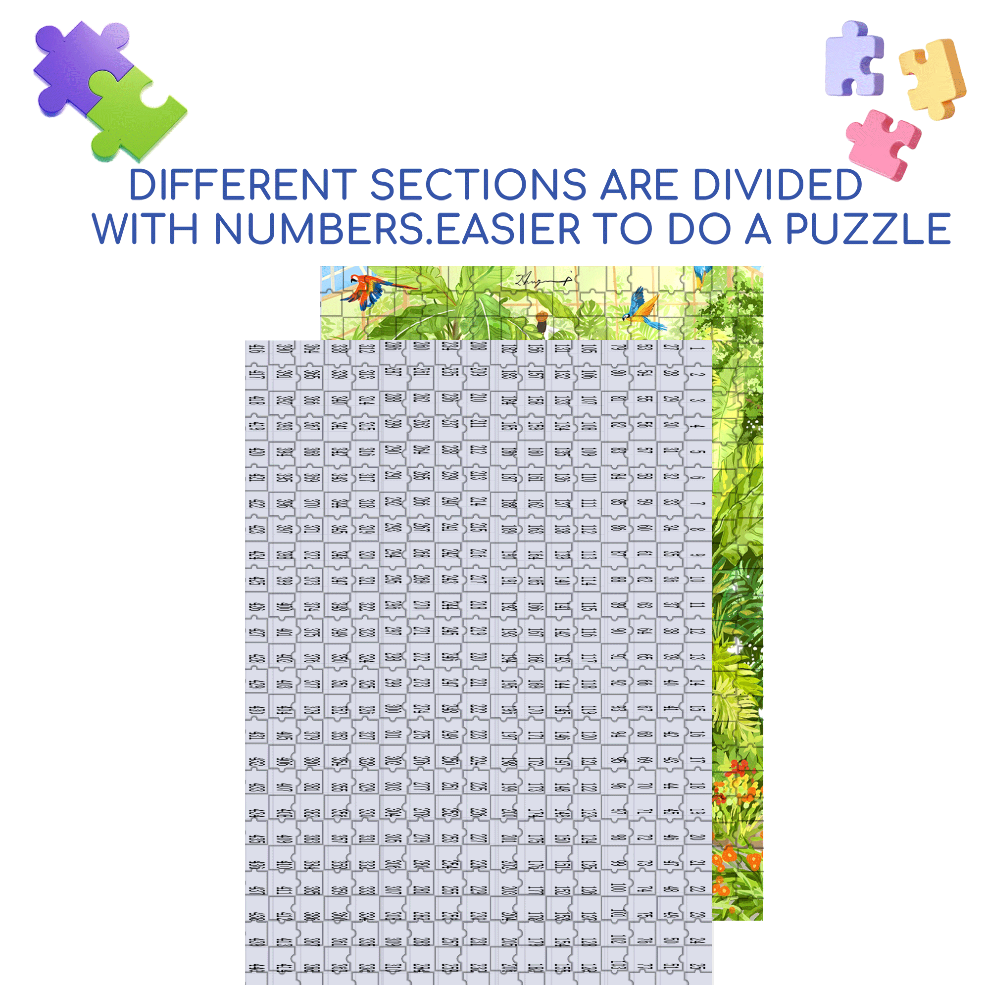 Encountering The Tropics 500pcs/1000pcs Jigsaw Puzzle, Scratch-Resistant, Interactive Family Game & Brain-Boosting DIY Decor, Perfect for Halloween, Christmas & New Year Gifts, Family Puzzle Game