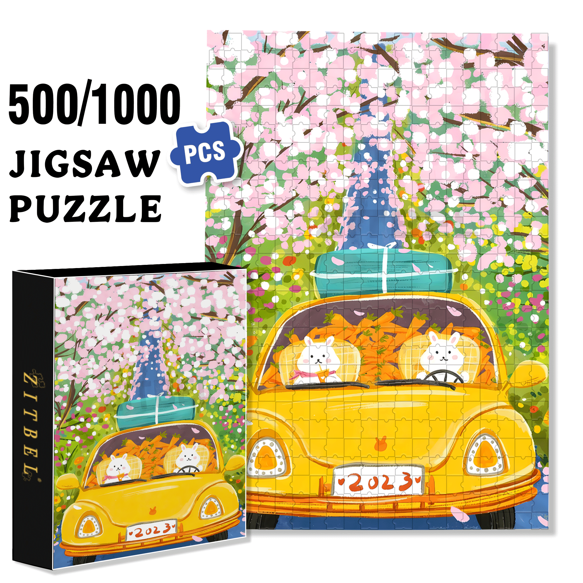 Expectations for Spring 500pcs/1000pcs Jigsaw Puzzle, Scratch-Resistant, Interactive Family Game & Brain-Boosting DIY Decor, Perfect for Halloween, Christmas & New Year Gifts, Family Puzzle Game