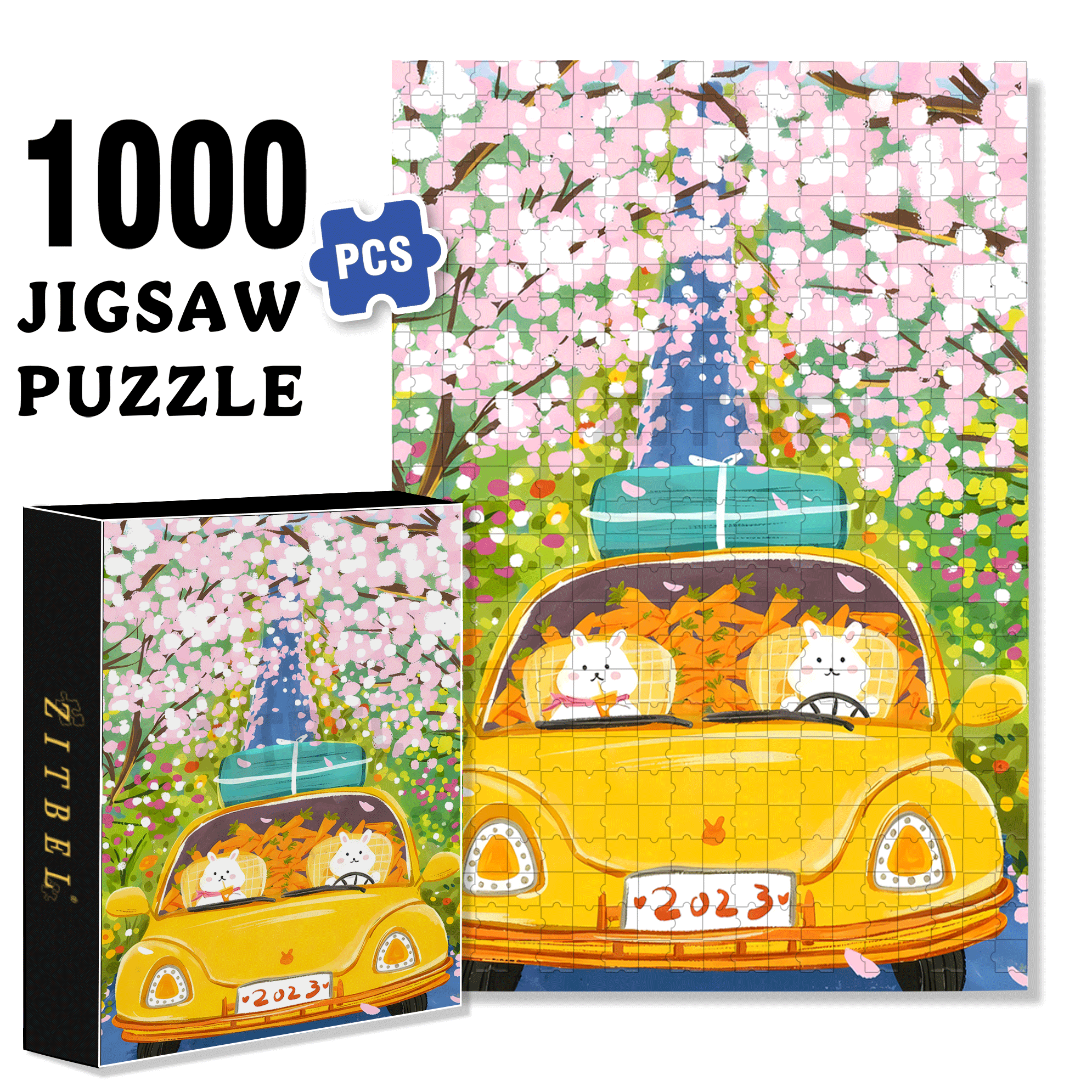 Expectations for Spring 500pcs/1000pcs Jigsaw Puzzle, Scratch-Resistant, Interactive Family Game & Brain-Boosting DIY Decor, Perfect for Halloween, Christmas & New Year Gifts, Family Puzzle Game
