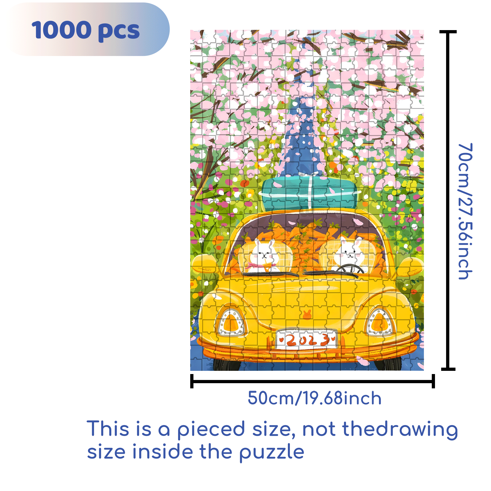 Expectations for Spring 500pcs/1000pcs Jigsaw Puzzle, Scratch-Resistant, Interactive Family Game & Brain-Boosting DIY Decor, Perfect for Halloween, Christmas & New Year Gifts, Family Puzzle Game