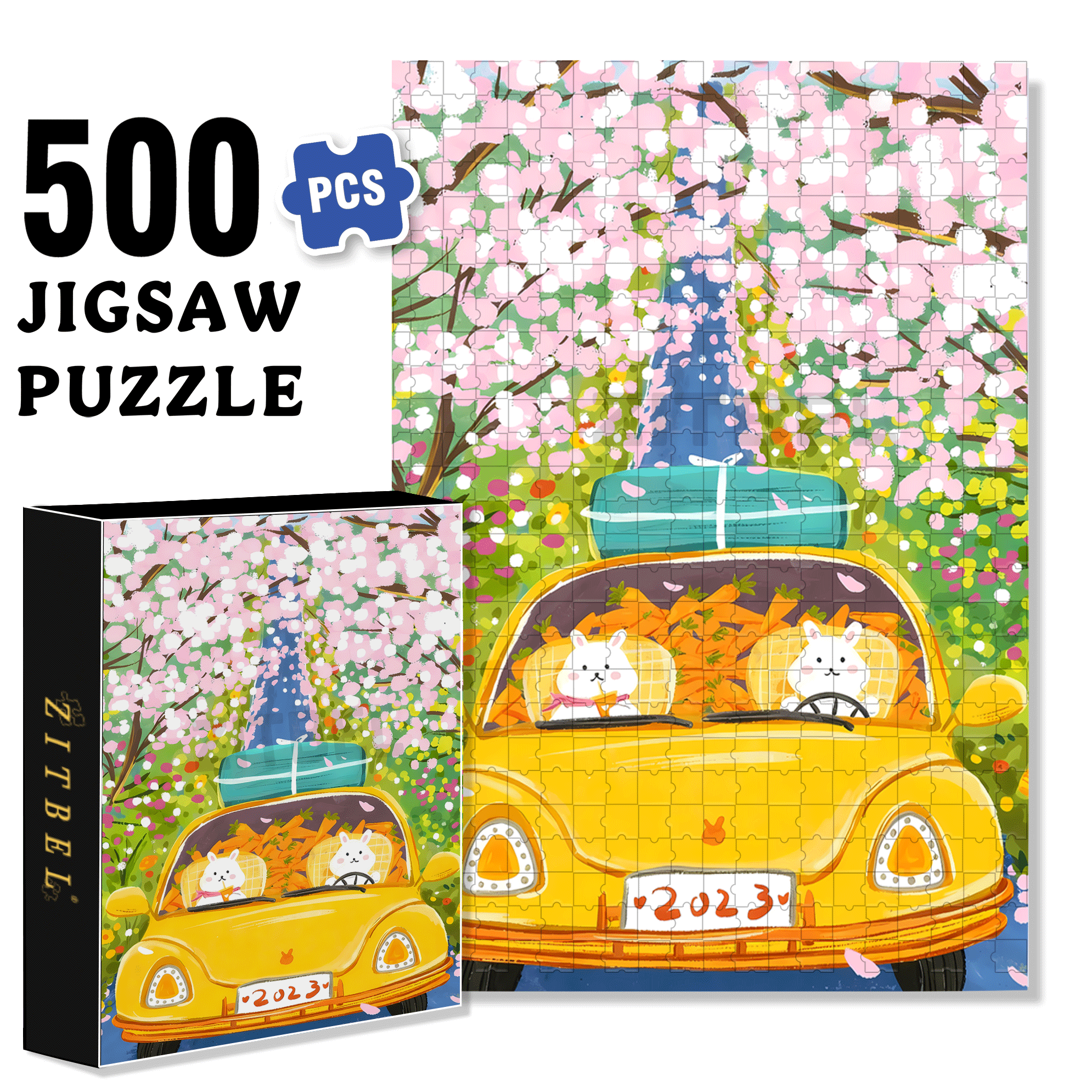 Expectations for Spring 500pcs/1000pcs Jigsaw Puzzle, Scratch-Resistant, Interactive Family Game & Brain-Boosting DIY Decor, Perfect for Halloween, Christmas & New Year Gifts, Family Puzzle Game