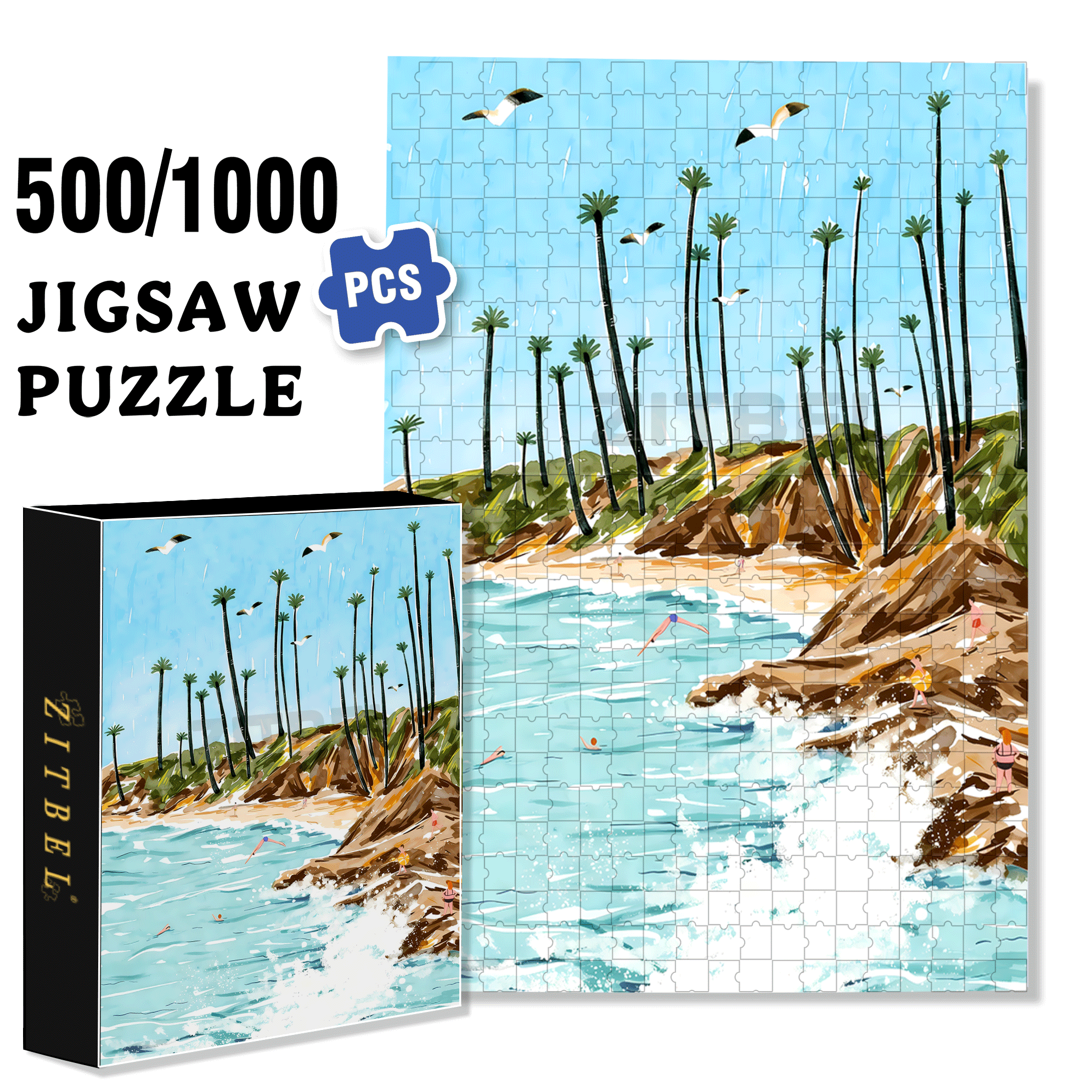 Extreme Sports 500pcs/1000pcs Jigsaw Puzzle, Scratch-Resistant, Interactive Family Game & Brain-Boosting DIY Decor, Perfect for Halloween, Christmas & New Year Gifts, Family Puzzle Game