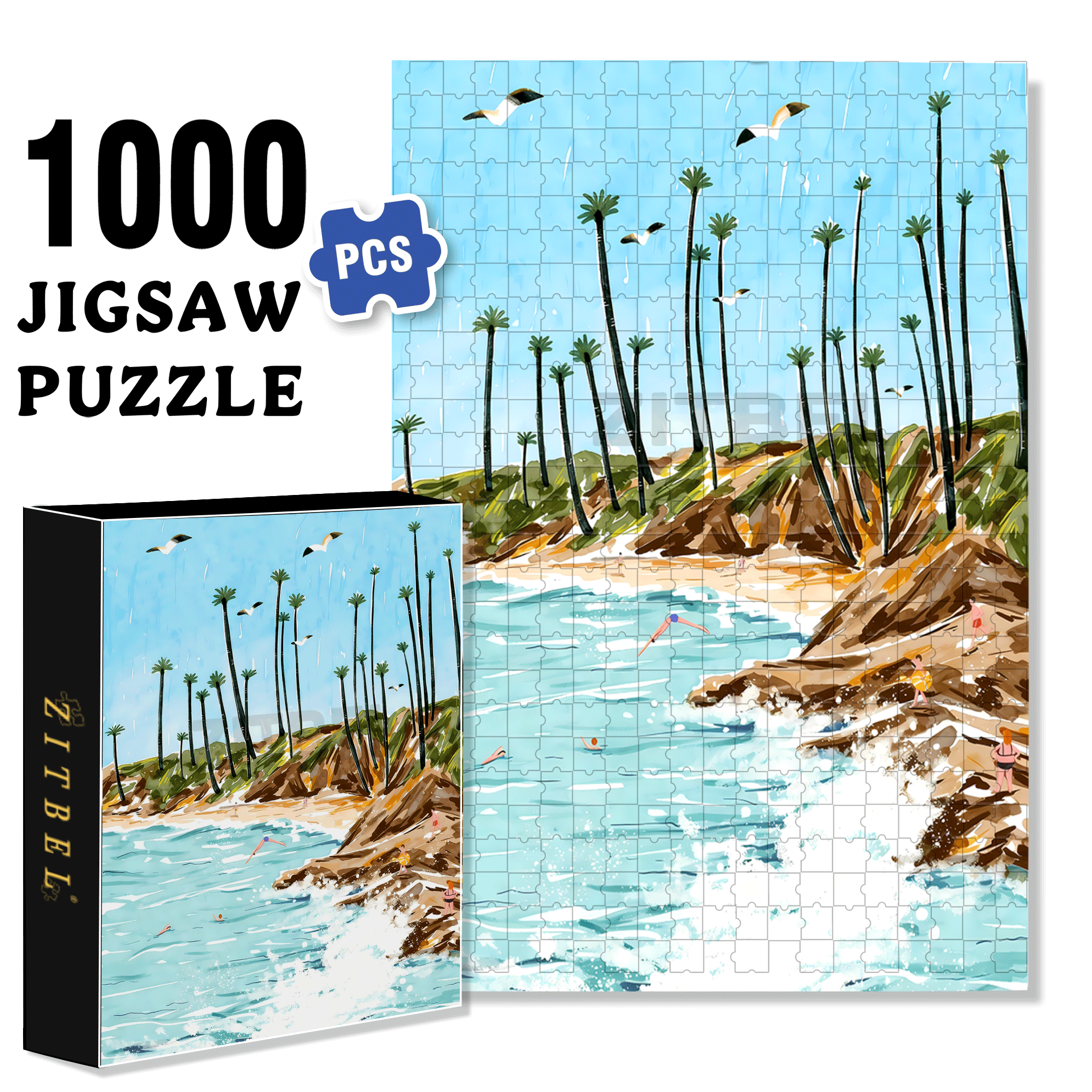 Extreme Sports 500pcs/1000pcs Jigsaw Puzzle, Scratch-Resistant, Interactive Family Game & Brain-Boosting DIY Decor, Perfect for Halloween, Christmas & New Year Gifts, Family Puzzle Game