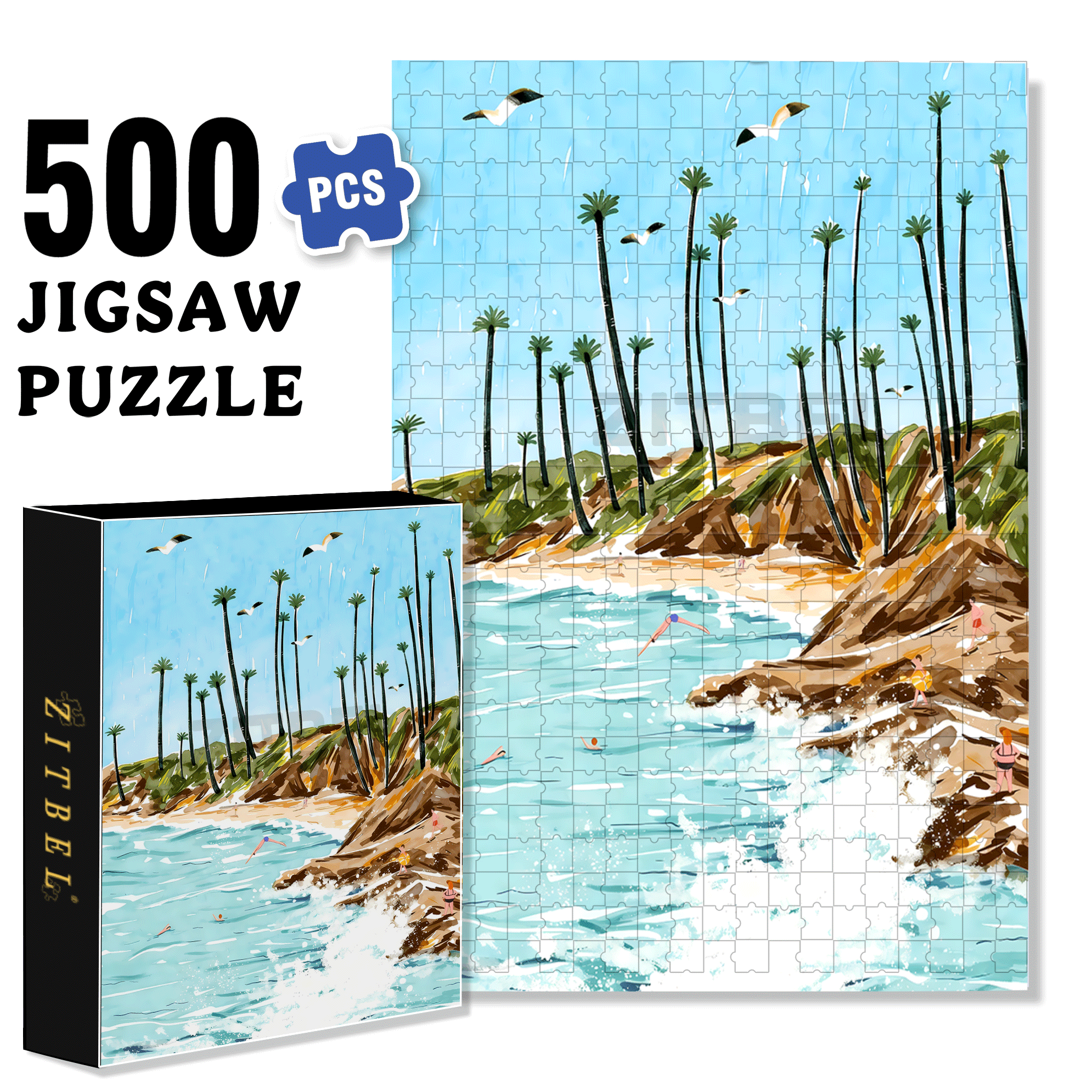 Extreme Sports 500pcs/1000pcs Jigsaw Puzzle, Scratch-Resistant, Interactive Family Game & Brain-Boosting DIY Decor, Perfect for Halloween, Christmas & New Year Gifts, Family Puzzle Game