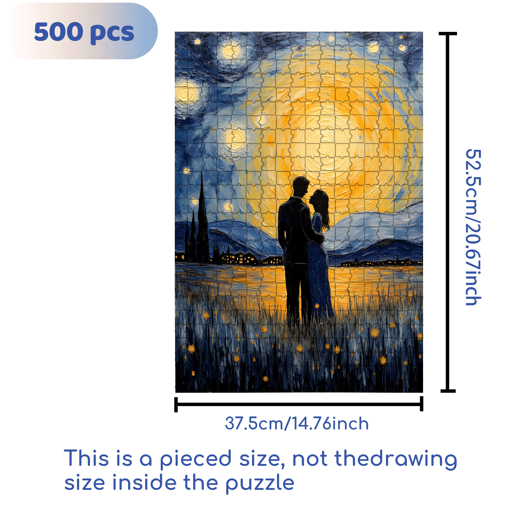 Forever And Ever 500pcs/1000pcs Jigsaw Puzzle, Scratch-Resistant, Interactive Family Game & Brain-Boosting DIY Decor, Perfect for Halloween, Christmas & New Year Gifts, Family Puzzle Game