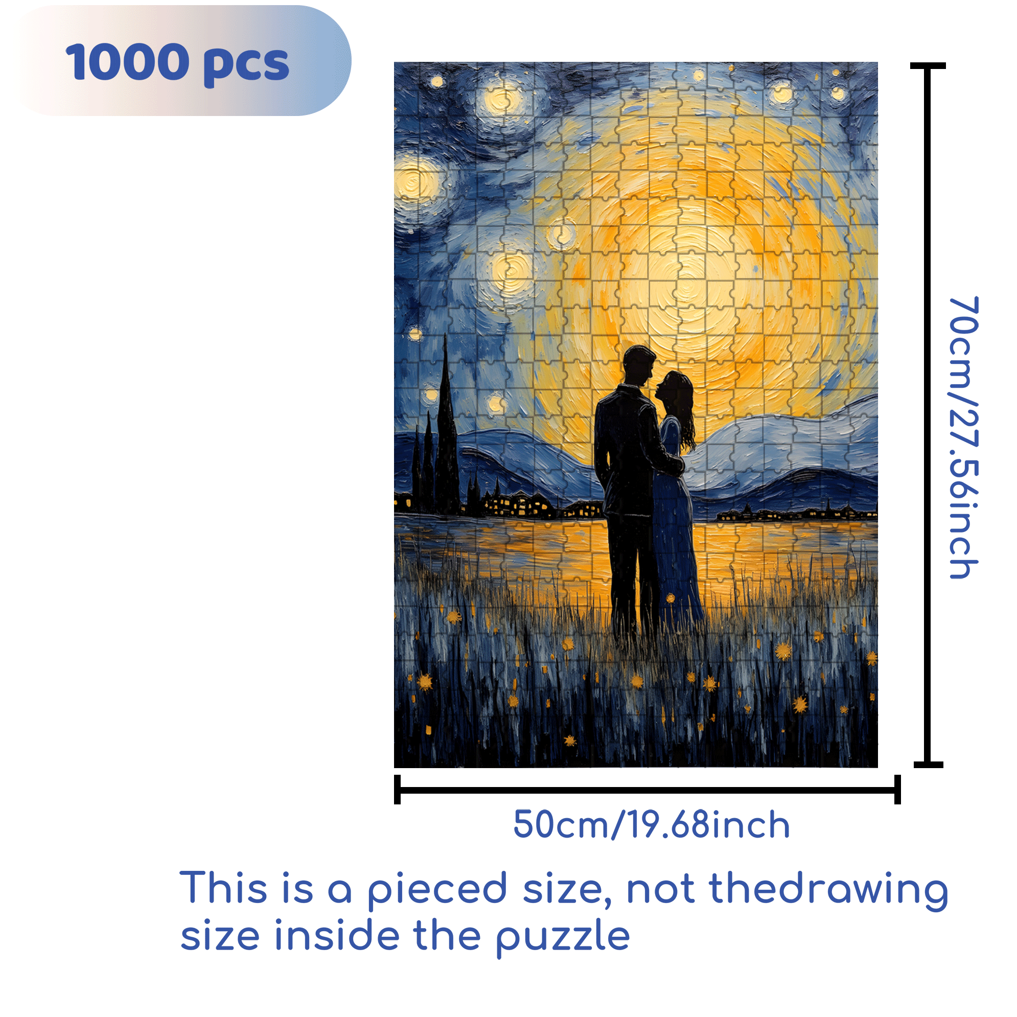 Forever And Ever 500pcs/1000pcs Jigsaw Puzzle, Scratch-Resistant, Interactive Family Game & Brain-Boosting DIY Decor, Perfect for Halloween, Christmas & New Year Gifts, Family Puzzle Game