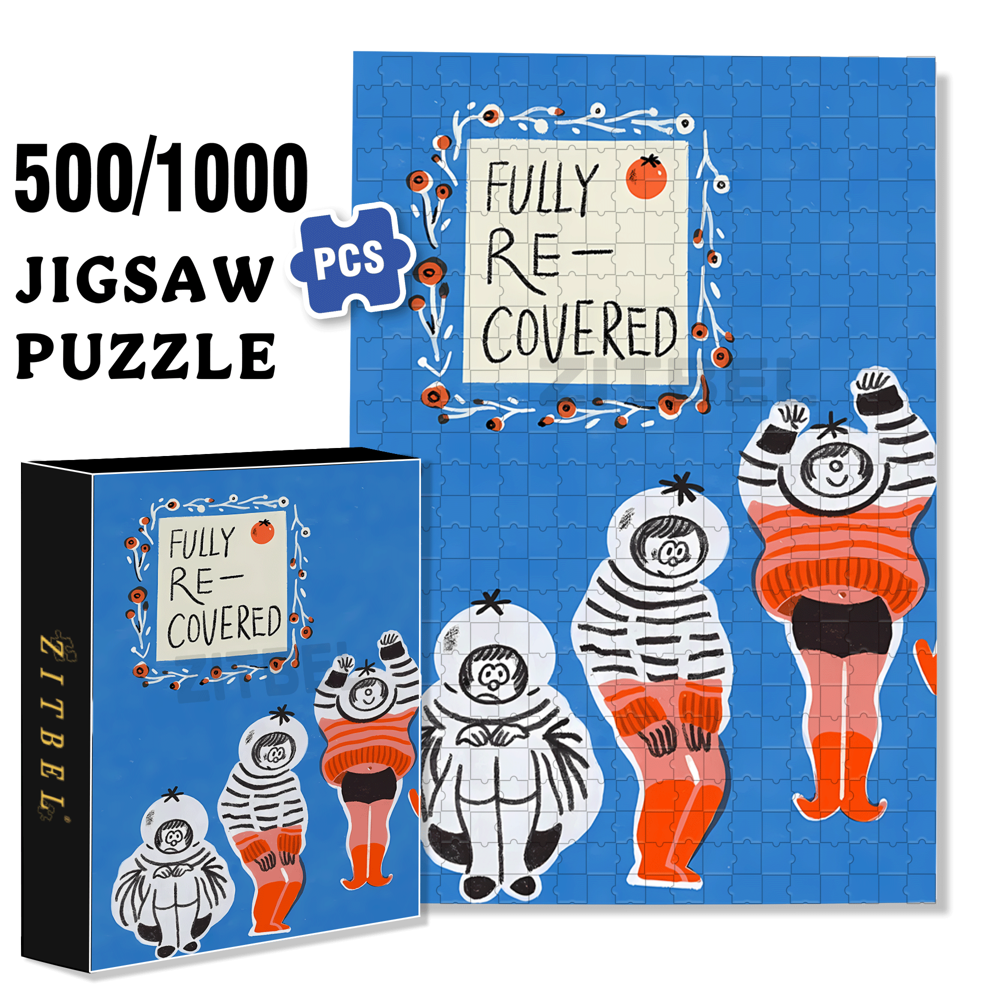 Full Moon Resurrection 500pcs/1000pcs Jigsaw Puzzle, Scratch-Resistant, Interactive Family Game & Brain-Boosting DIY Decor, Perfect for Halloween, Christmas & New Year Gifts, Family Puzzle Game
