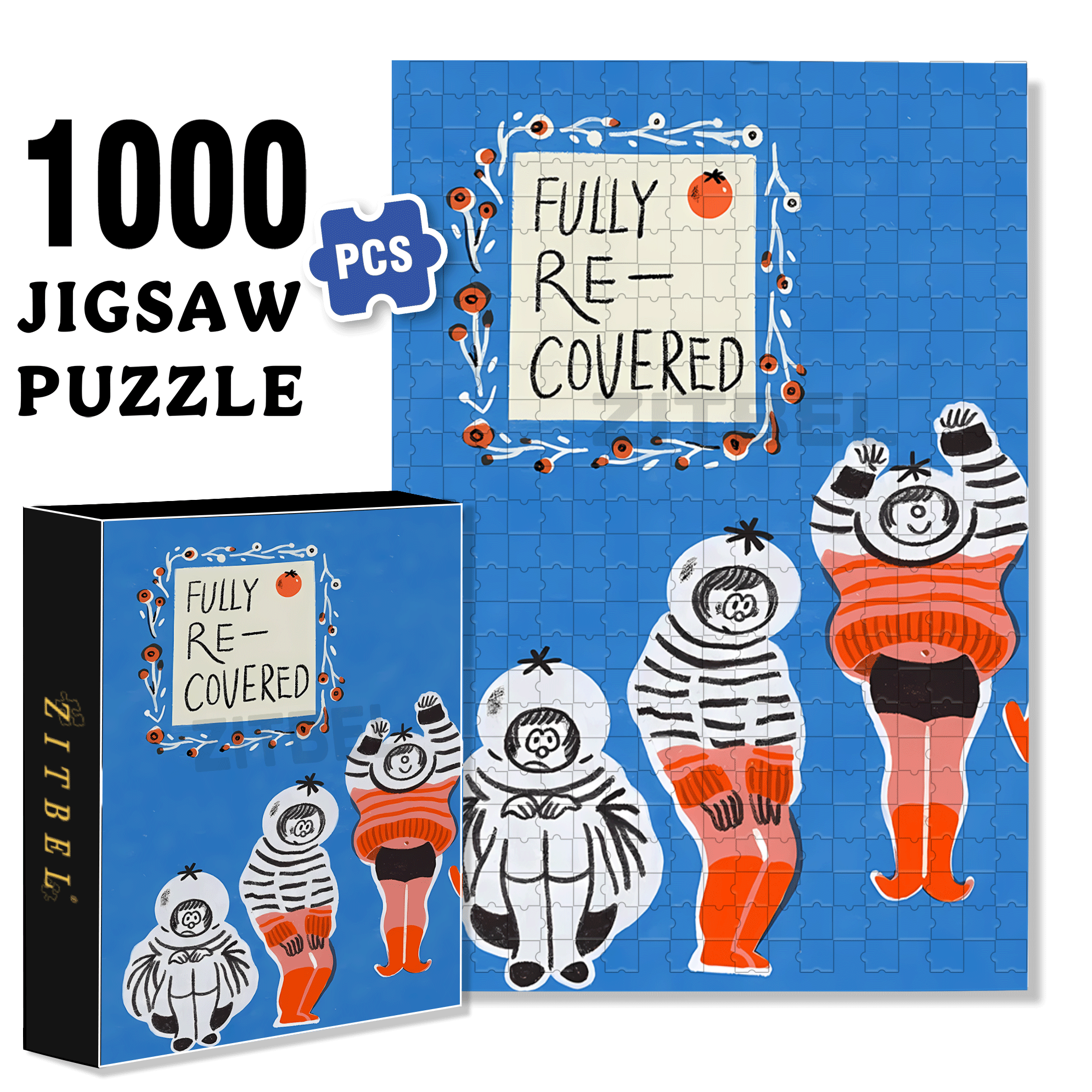 Full Moon Resurrection 500pcs/1000pcs Jigsaw Puzzle, Scratch-Resistant, Interactive Family Game & Brain-Boosting DIY Decor, Perfect for Halloween, Christmas & New Year Gifts, Family Puzzle Game