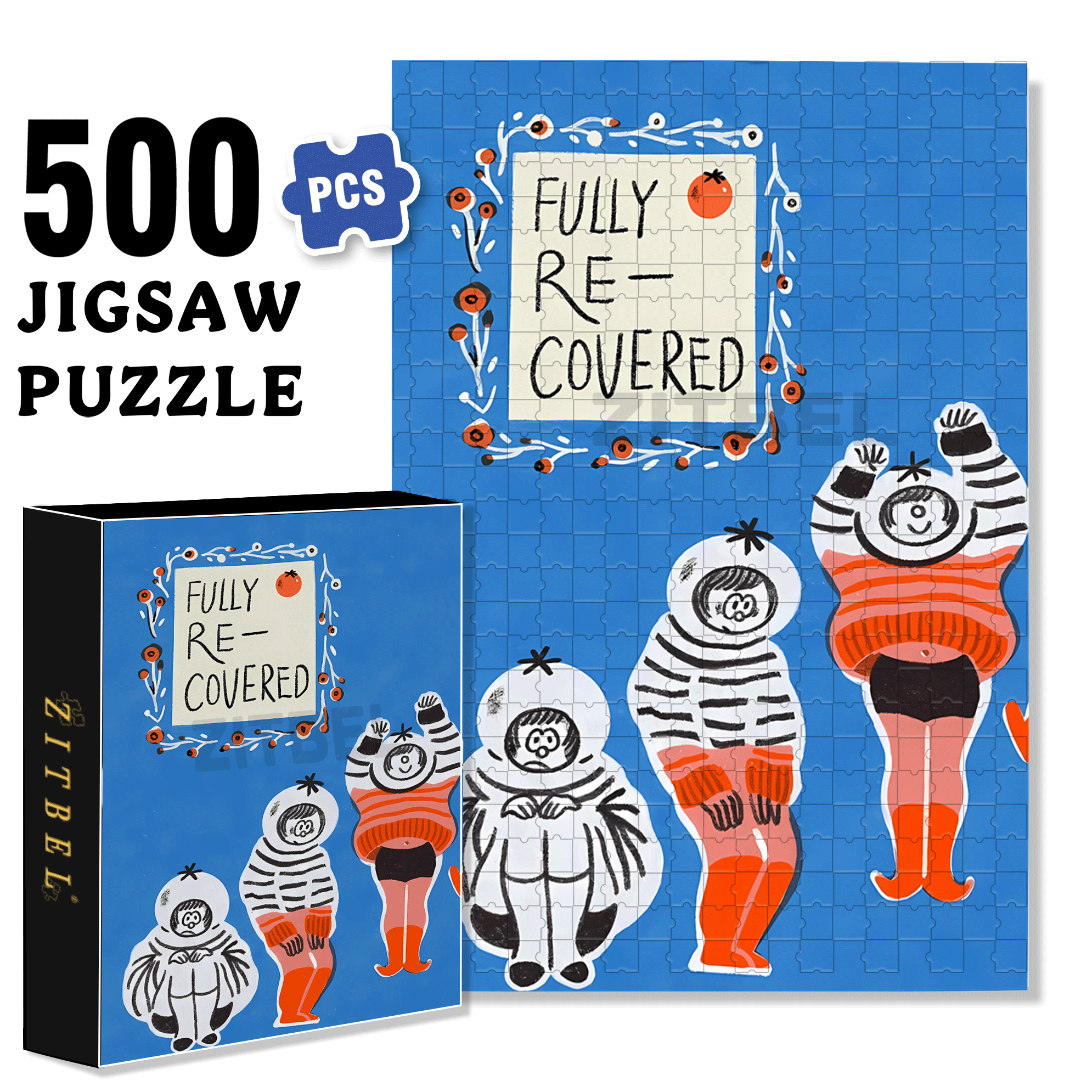 Full Moon Resurrection 500pcs/1000pcs Jigsaw Puzzle, Scratch-Resistant, Interactive Family Game & Brain-Boosting DIY Decor, Perfect for Halloween, Christmas & New Year Gifts, Family Puzzle Game