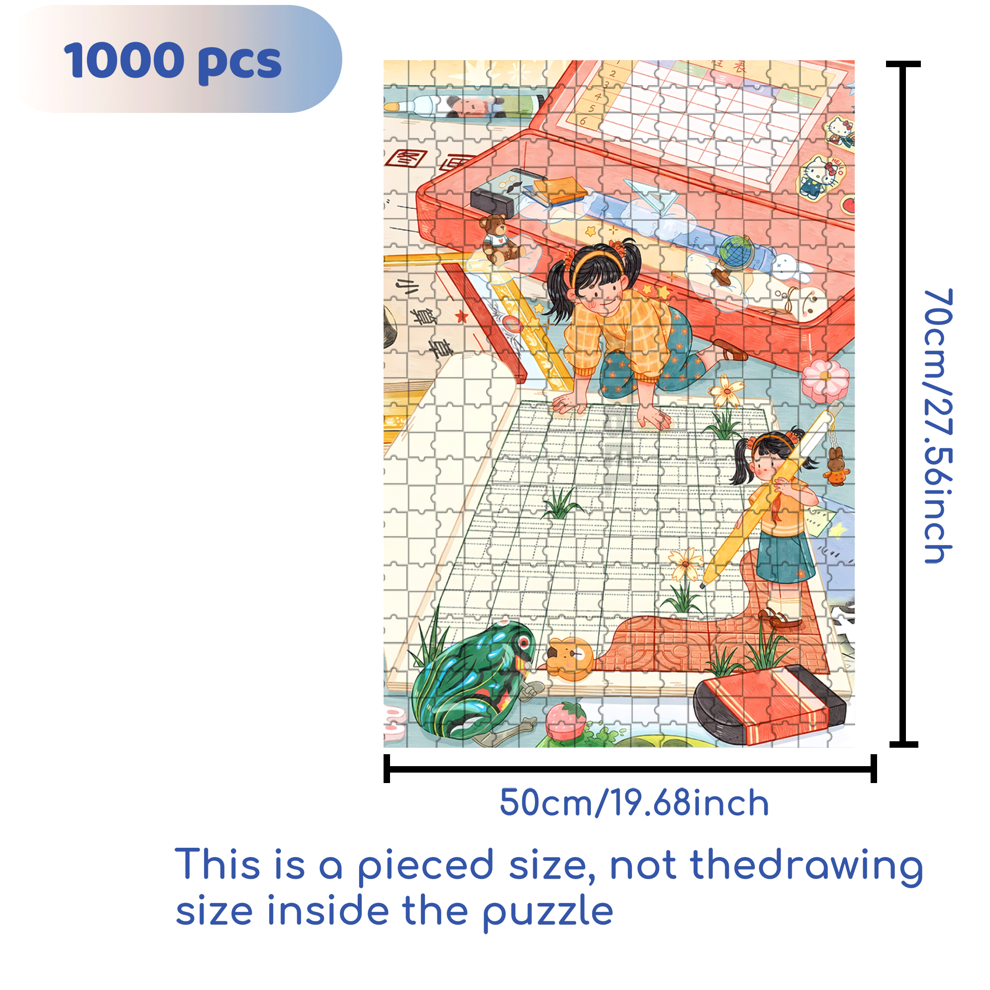 I Miss Summer 500pcs/1000pcs Jigsaw Puzzle, Scratch-Resistant, Interactive Family Game & Brain-Boosting DIY Decor, Perfect for Halloween, Christmas & New Year Gifts, Family Puzzle Game