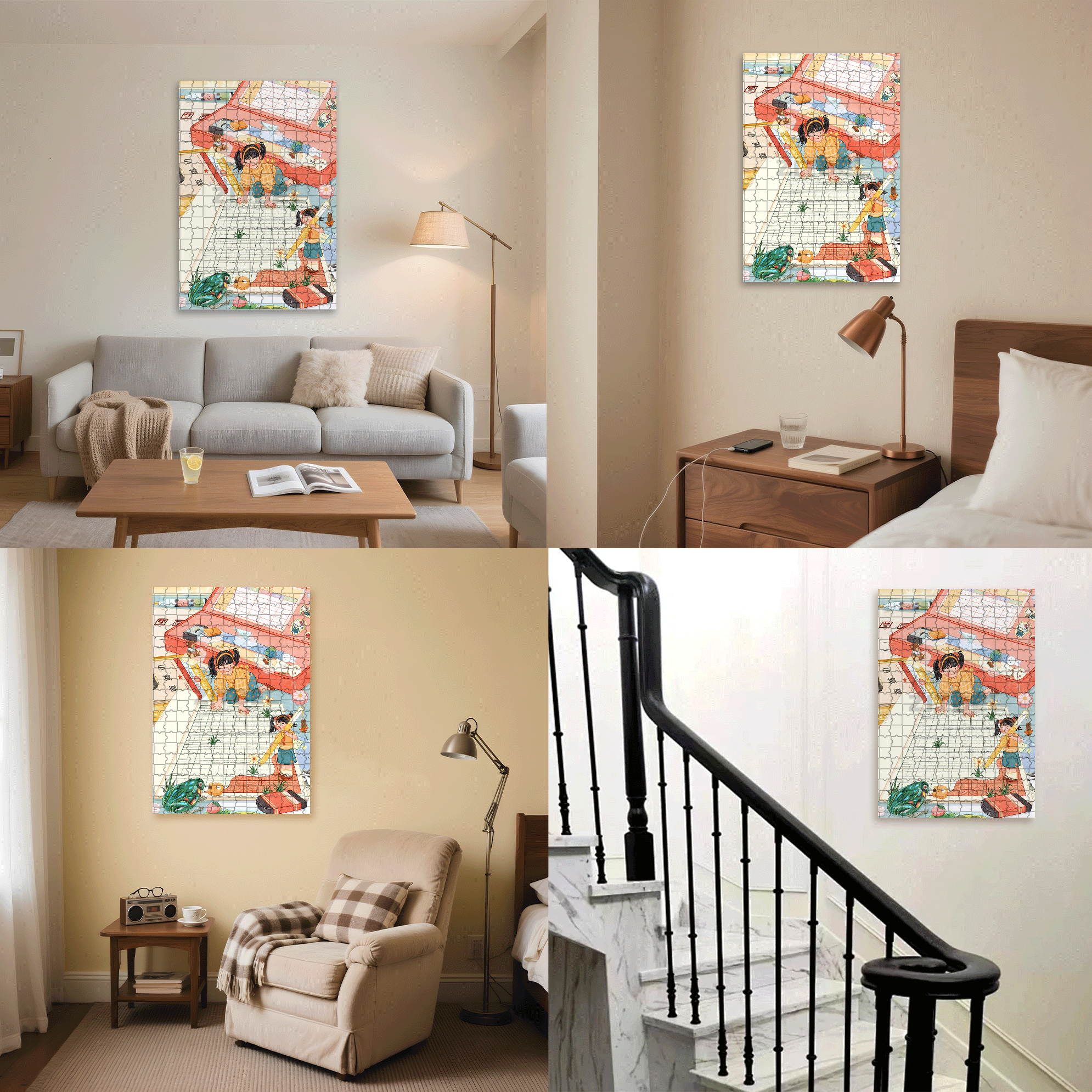 I Miss Summer 500pcs/1000pcs Jigsaw Puzzle, Scratch-Resistant, Interactive Family Game & Brain-Boosting DIY Decor, Perfect for Halloween, Christmas & New Year Gifts, Family Puzzle Game