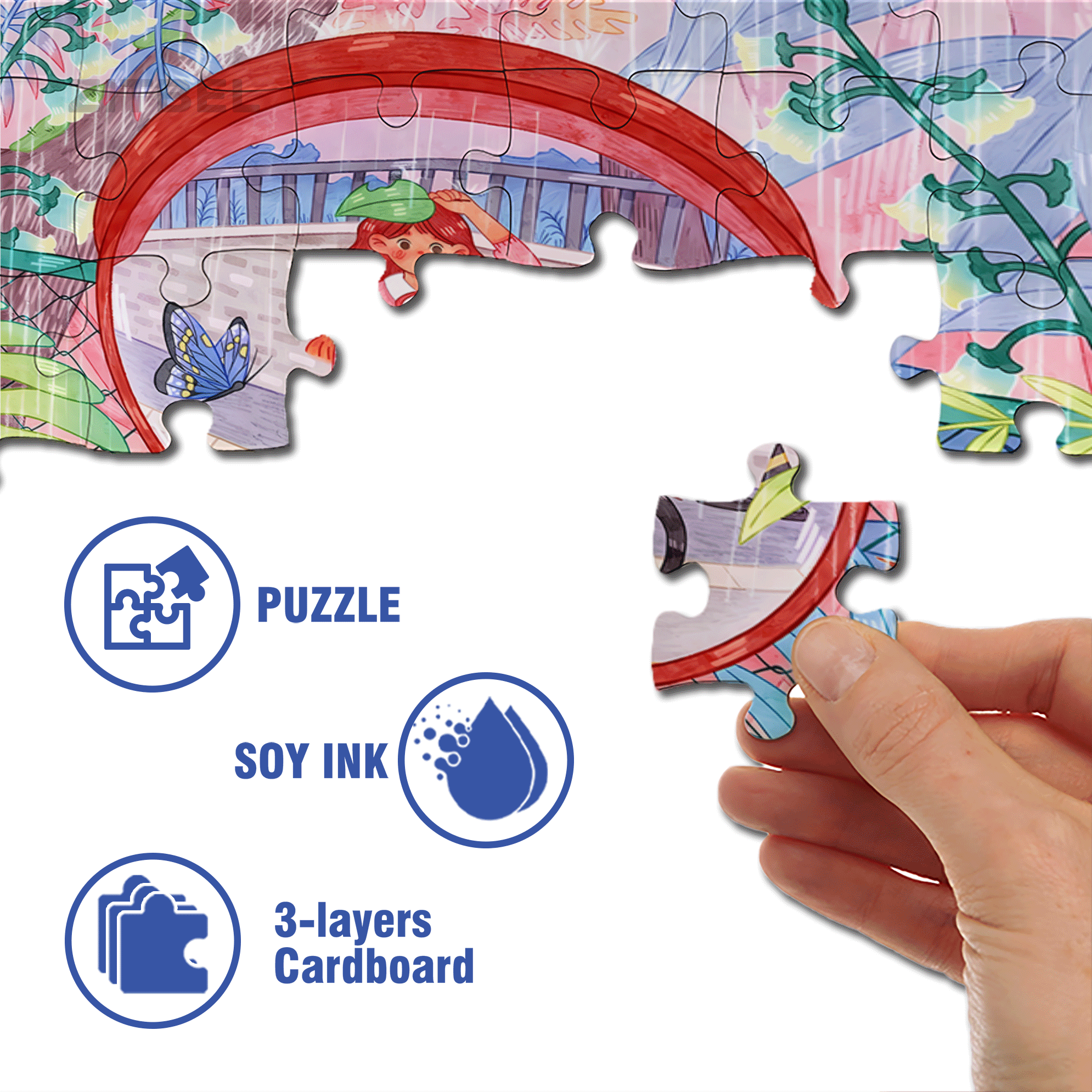 Leaf Shelter 500pcs/1000pcs Jigsaw Puzzle, Scratch-Resistant, Interactive Family Game & Brain-Boosting DIY Decor, Perfect for Halloween, Christmas & New Year Gifts, Family Puzzle Game