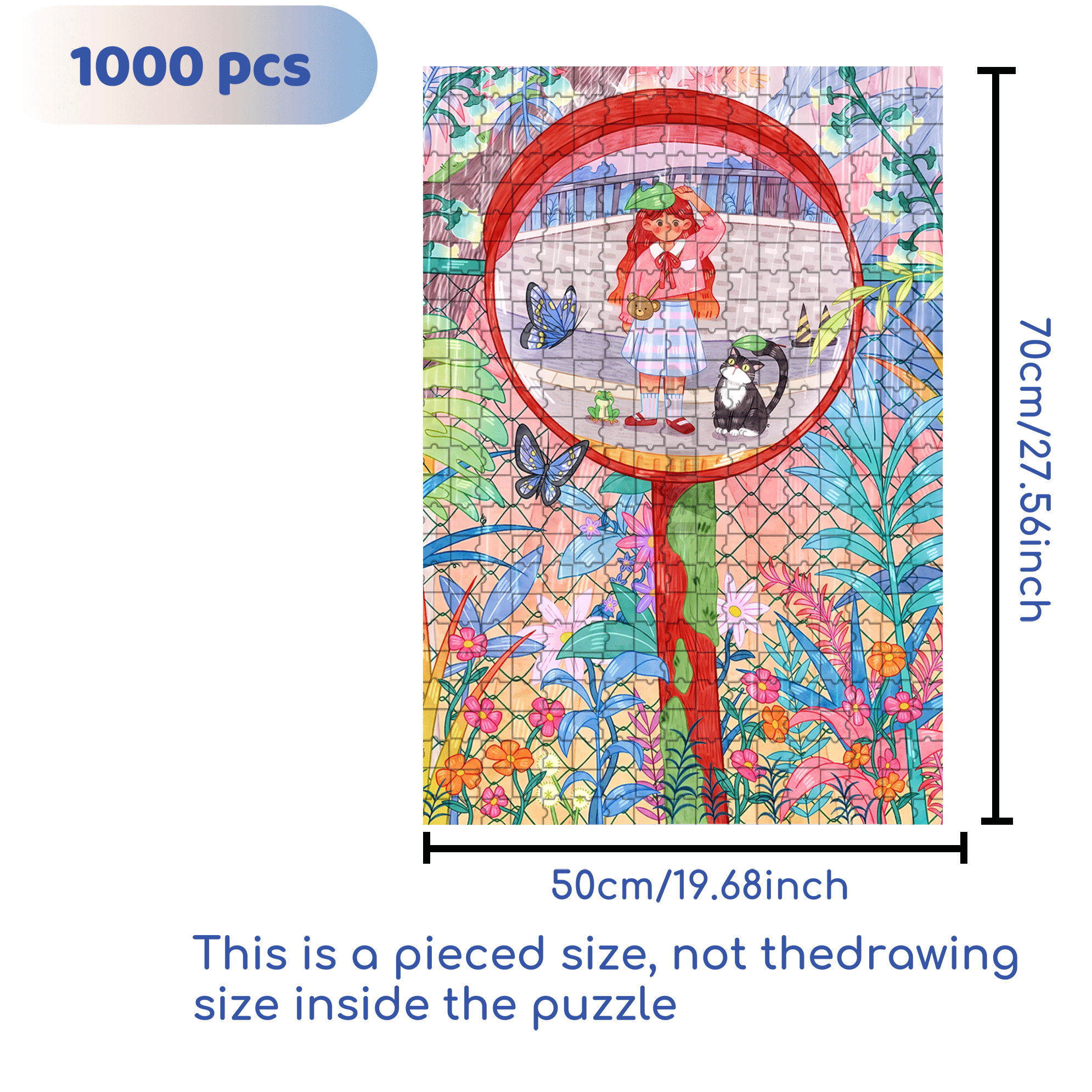 Leaf Shelter 500pcs/1000pcs Jigsaw Puzzle, Scratch-Resistant, Interactive Family Game & Brain-Boosting DIY Decor, Perfect for Halloween, Christmas & New Year Gifts, Family Puzzle Game