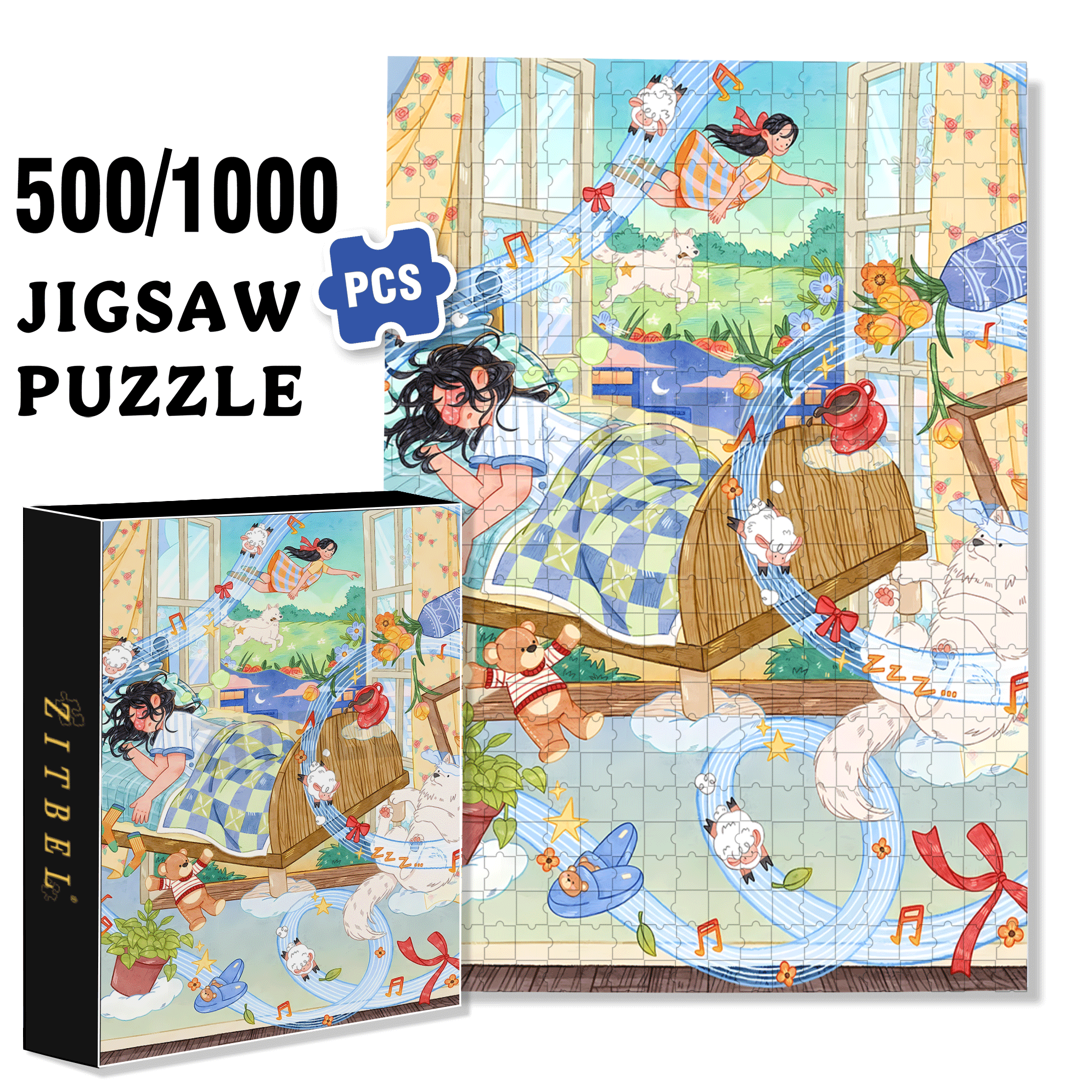 Own This Moment 500pcs/1000pcs Jigsaw Puzzle, Scratch-Resistant, Interactive Family Game & Brain-Boosting DIY Decor, Perfect for Halloween, Christmas & New Year Gifts, Family Puzzle Game