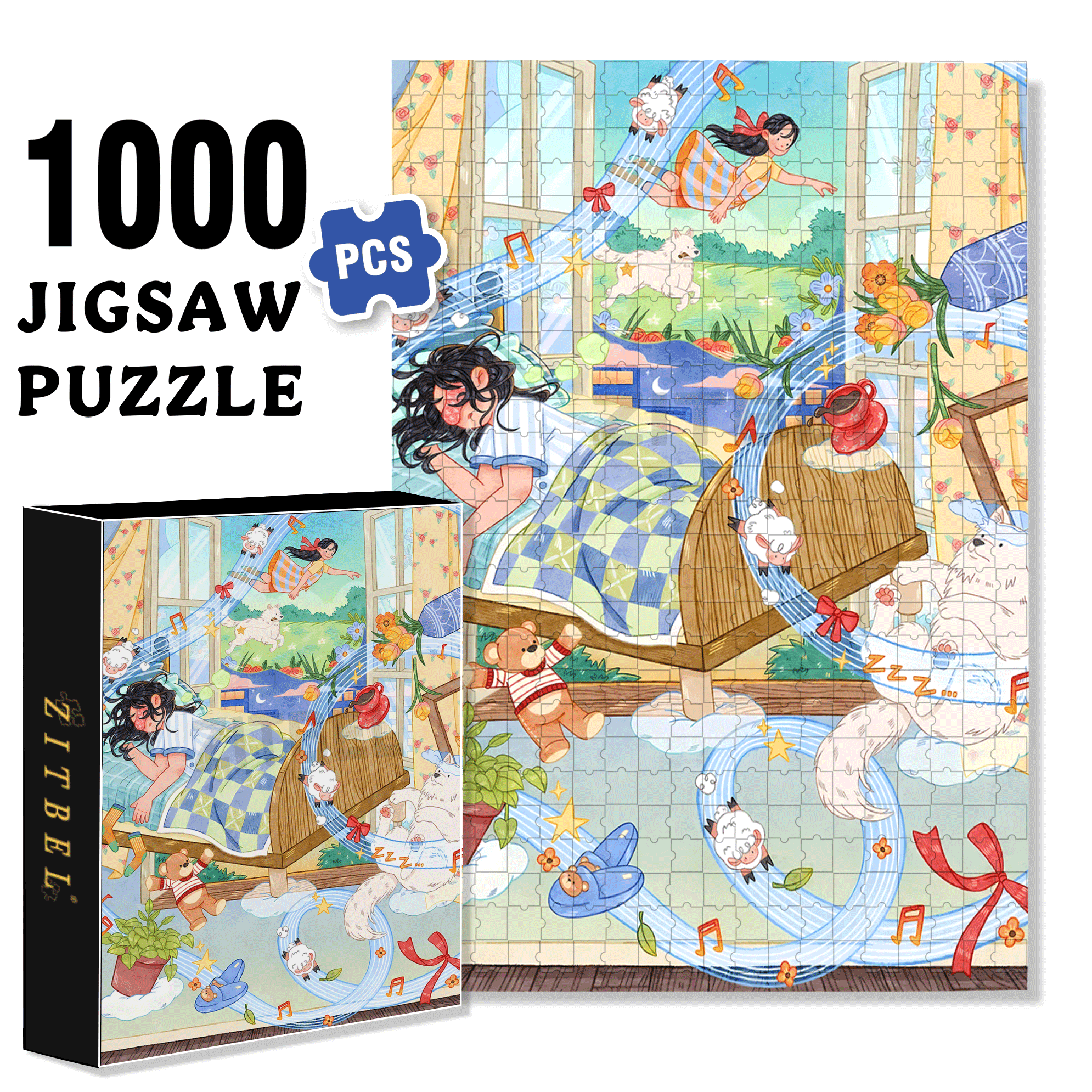 Own This Moment 500pcs/1000pcs Jigsaw Puzzle, Scratch-Resistant, Interactive Family Game & Brain-Boosting DIY Decor, Perfect for Halloween, Christmas & New Year Gifts, Family Puzzle Game
