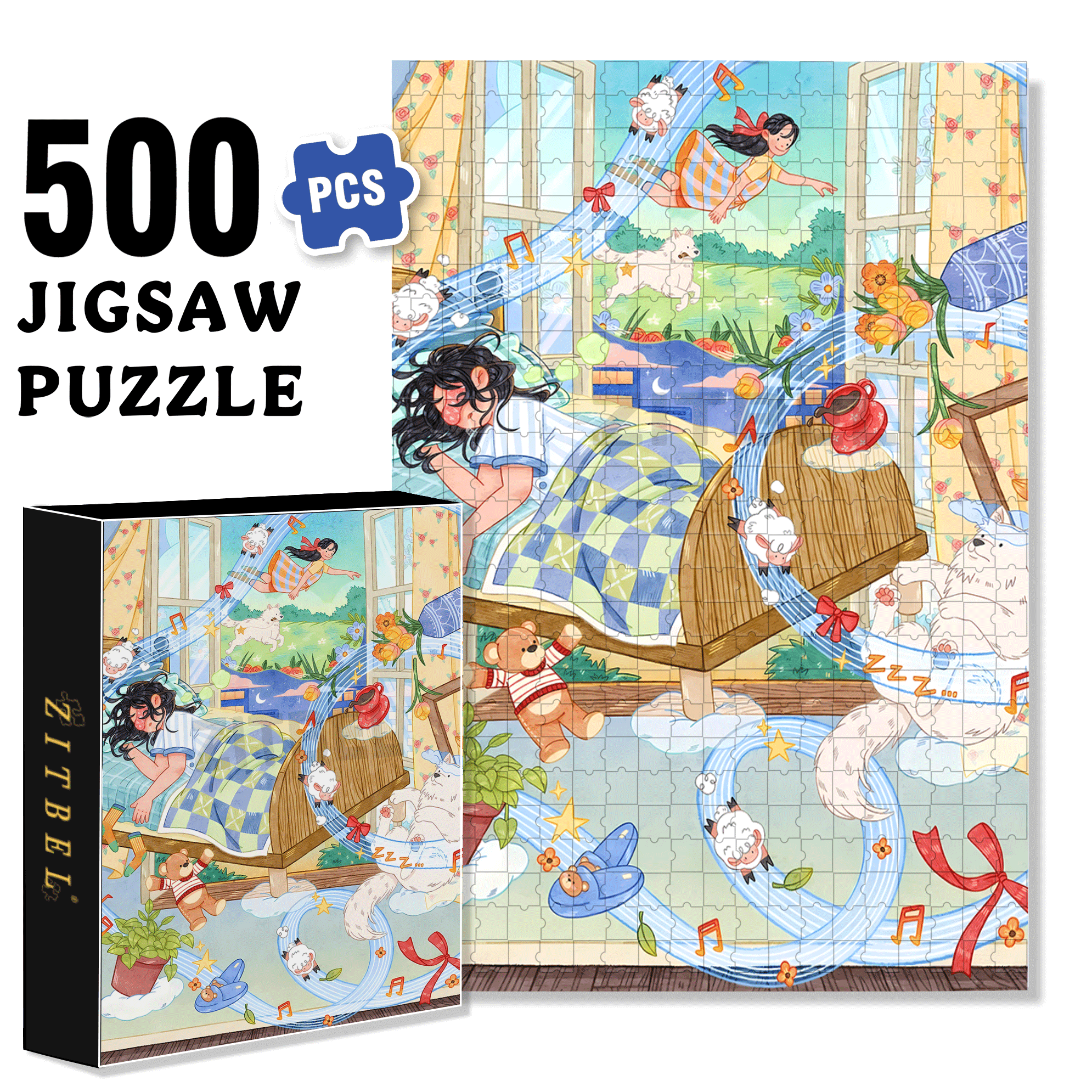Own This Moment 500pcs/1000pcs Jigsaw Puzzle, Scratch-Resistant, Interactive Family Game & Brain-Boosting DIY Decor, Perfect for Halloween, Christmas & New Year Gifts, Family Puzzle Game