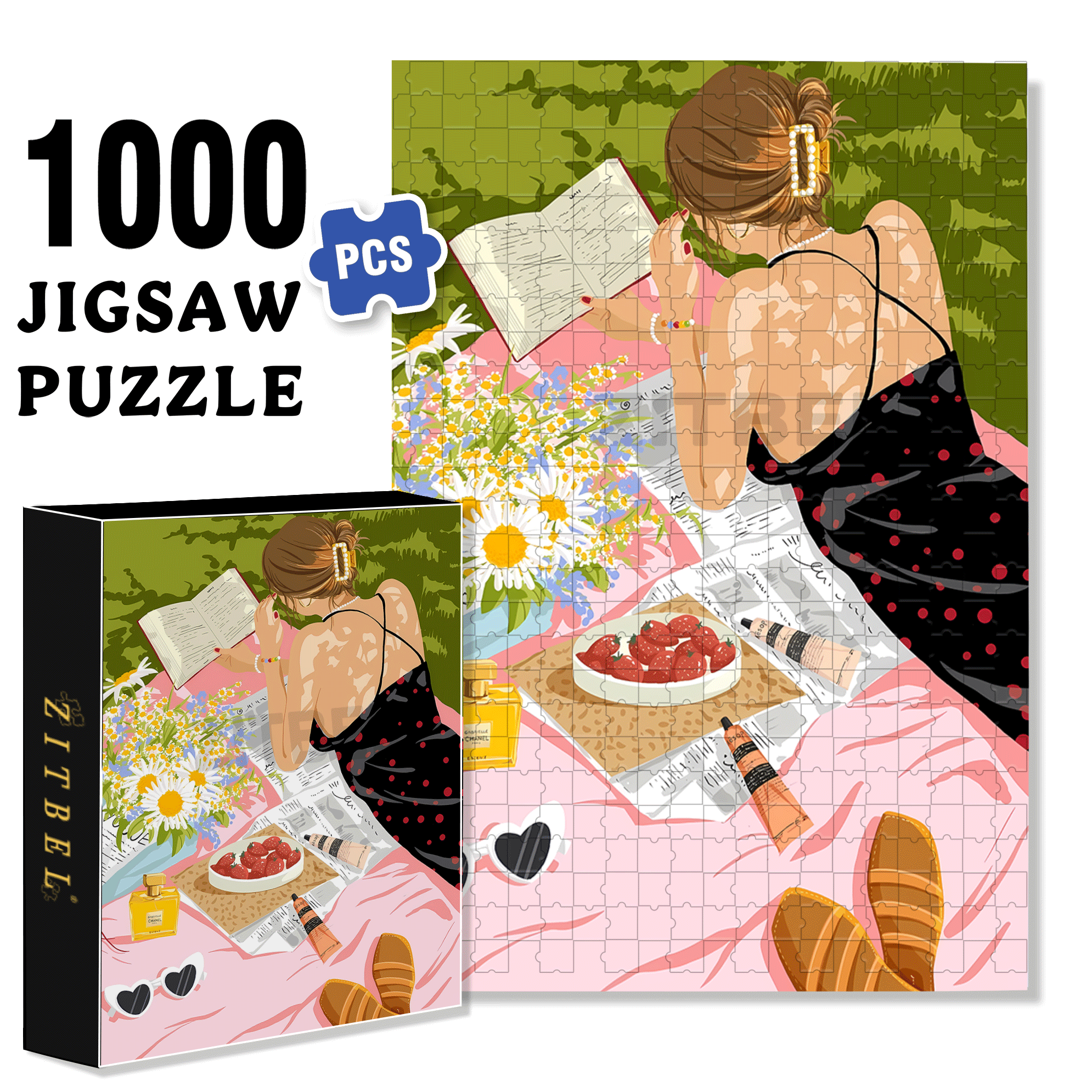 Gentle Colors 500pcs/1000pcs Jigsaw Puzzle, Scratch-Resistant, Interactive Family Game & Brain-Boosting DIY Decor, Perfect for Halloween, Christmas & New Year Gifts, Family Puzzle Game