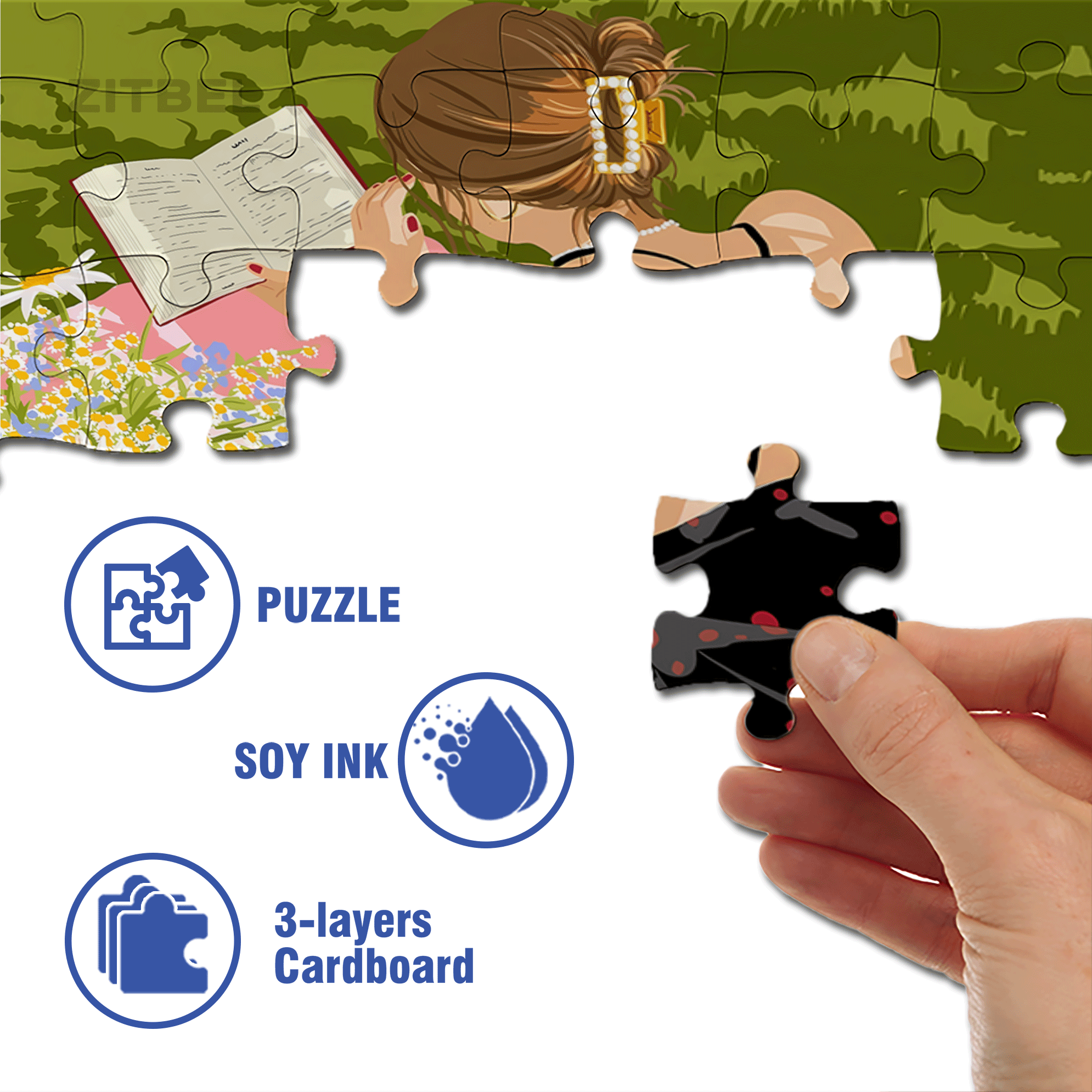 Gentle Colors 500pcs/1000pcs Jigsaw Puzzle, Scratch-Resistant, Interactive Family Game & Brain-Boosting DIY Decor, Perfect for Halloween, Christmas & New Year Gifts, Family Puzzle Game