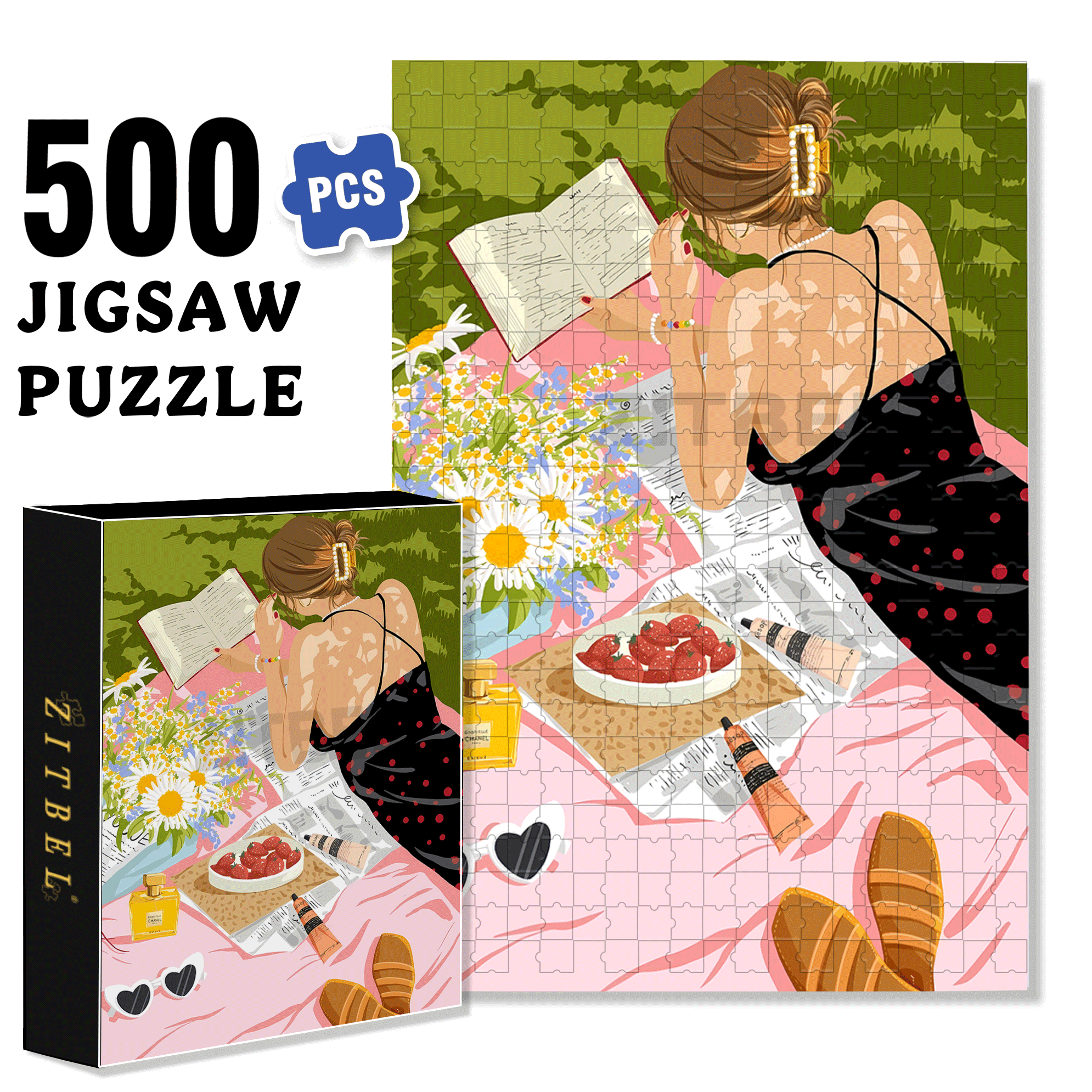 Gentle Colors 500pcs/1000pcs Jigsaw Puzzle, Scratch-Resistant, Interactive Family Game & Brain-Boosting DIY Decor, Perfect for Halloween, Christmas & New Year Gifts, Family Puzzle Game