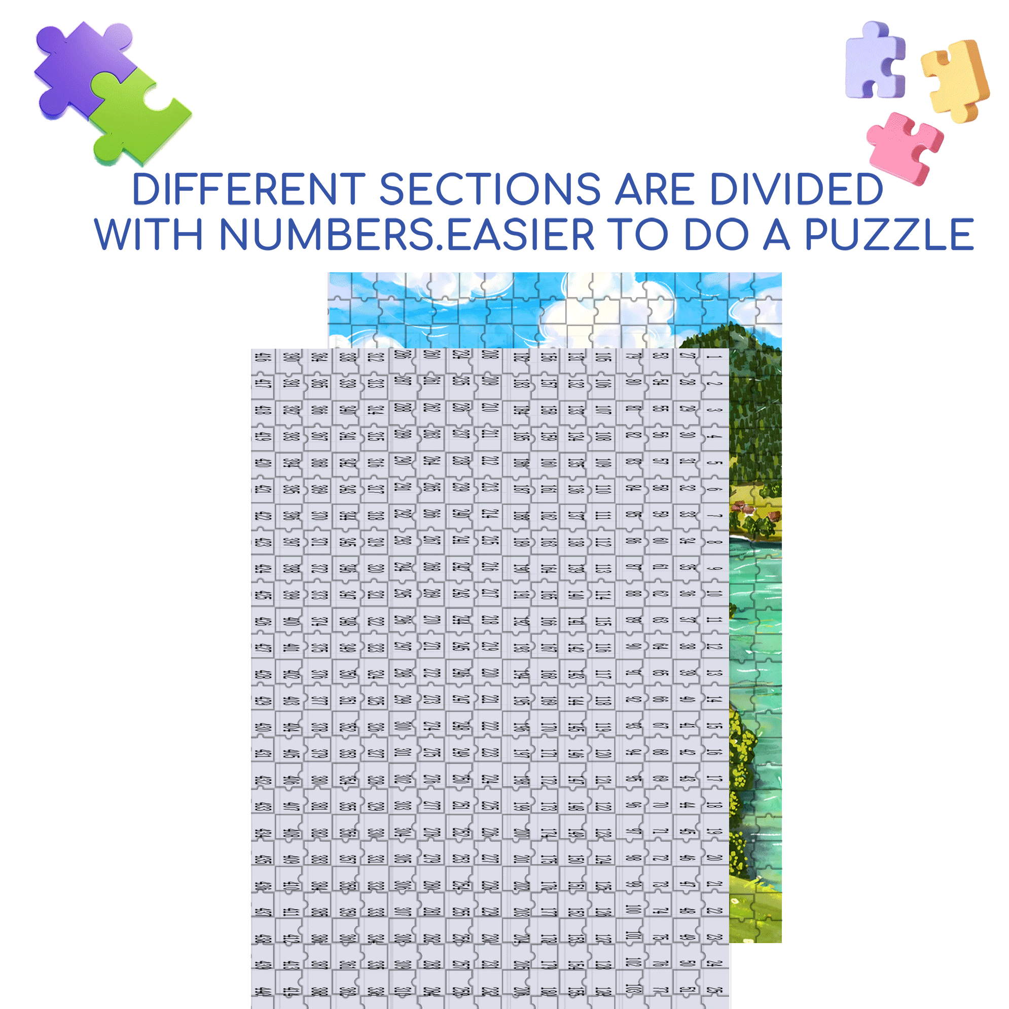 Go To A Place Where The Wind Blows 500pcs/1000pcs Jigsaw Puzzle, Scratch-Resistant, Interactive Family Game & Brain-Boosting DIY Decor, Perfect for Halloween, Christmas & New Year Gifts, Family Puzzle Game