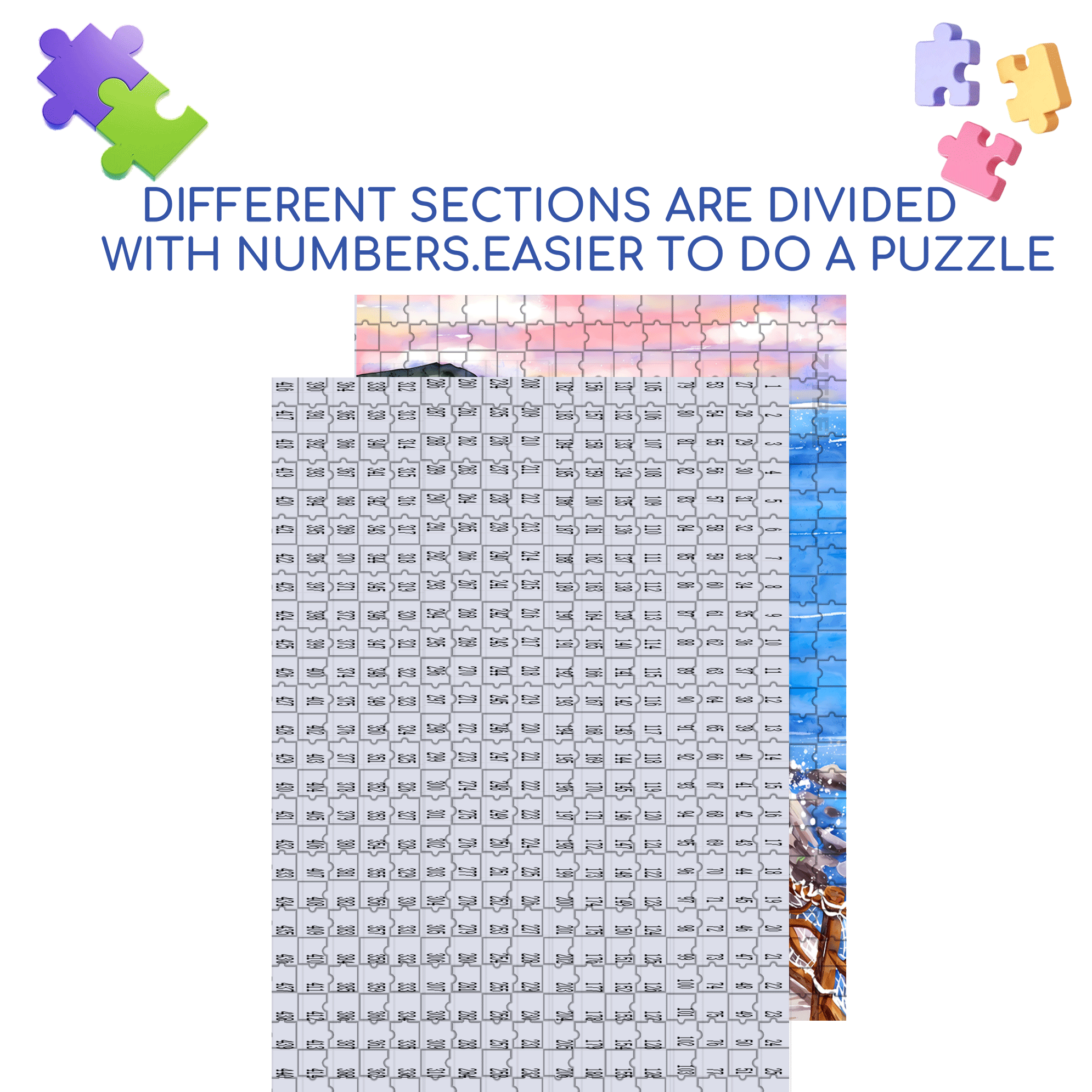 Go To See The Sea 2 500pcs/1000pcs Jigsaw Puzzle, Scratch-Resistant, Interactive Family Game & Brain-Boosting DIY Decor, Perfect for Halloween, Christmas & New Year Gifts, Family Puzzle Game