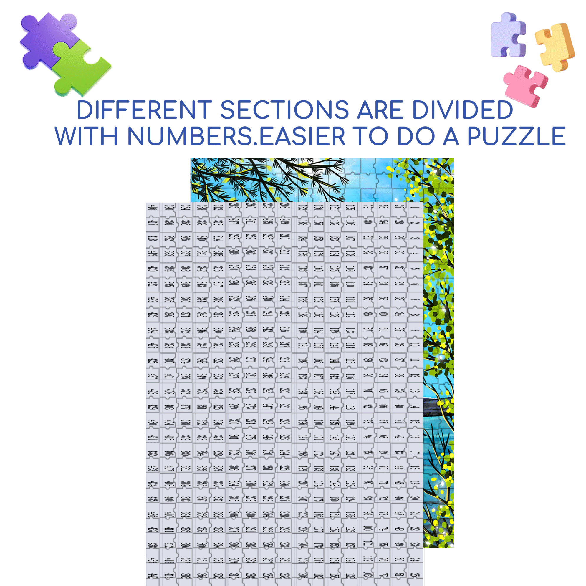Go To See The Sea 500pcs/1000pcs Jigsaw Puzzle, Scratch-Resistant, Interactive Family Game & Brain-Boosting DIY Decor, Perfect for Halloween, Christmas & New Year Gifts, Family Puzzle Game