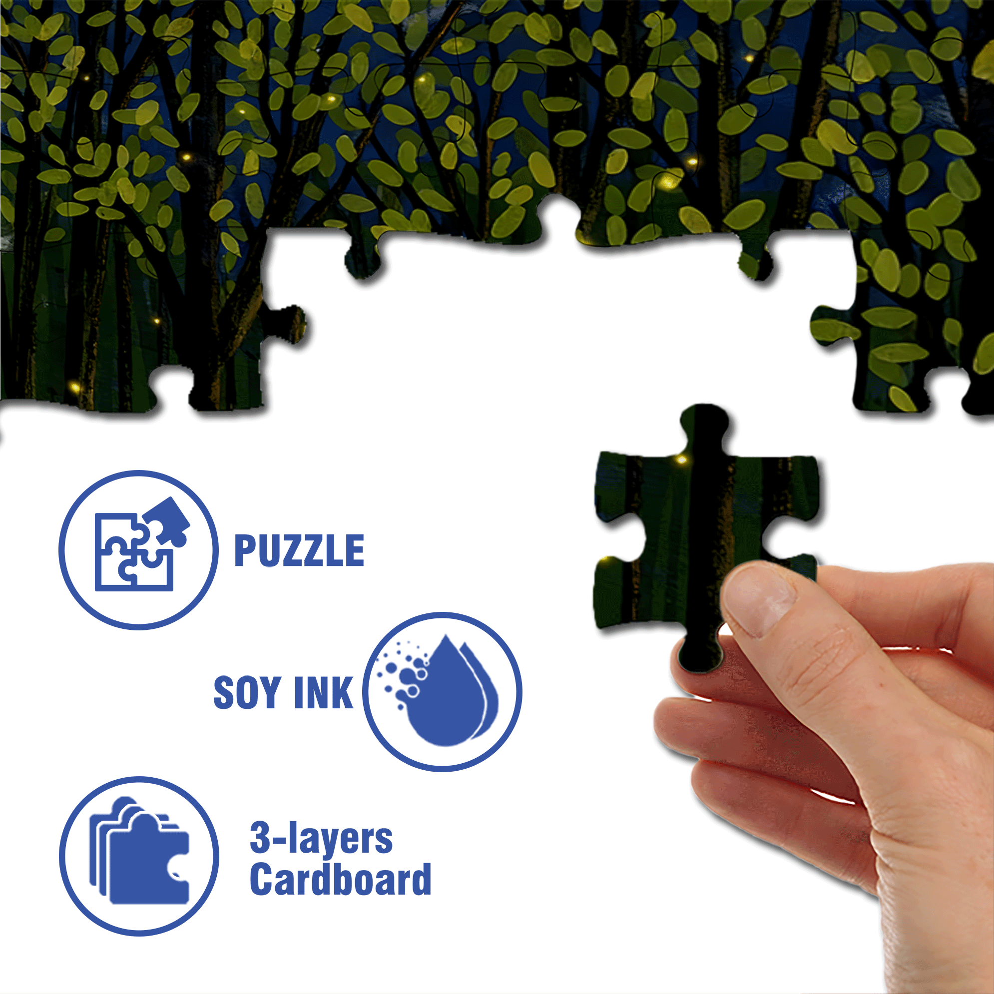 Goodbye Firefly 500pcs/1000pcs Jigsaw Puzzle, Scratch-Resistant, Interactive Family Game & Brain-Boosting DIY Decor, Perfect for Halloween, Christmas & New Year Gifts, Family Puzzle Game