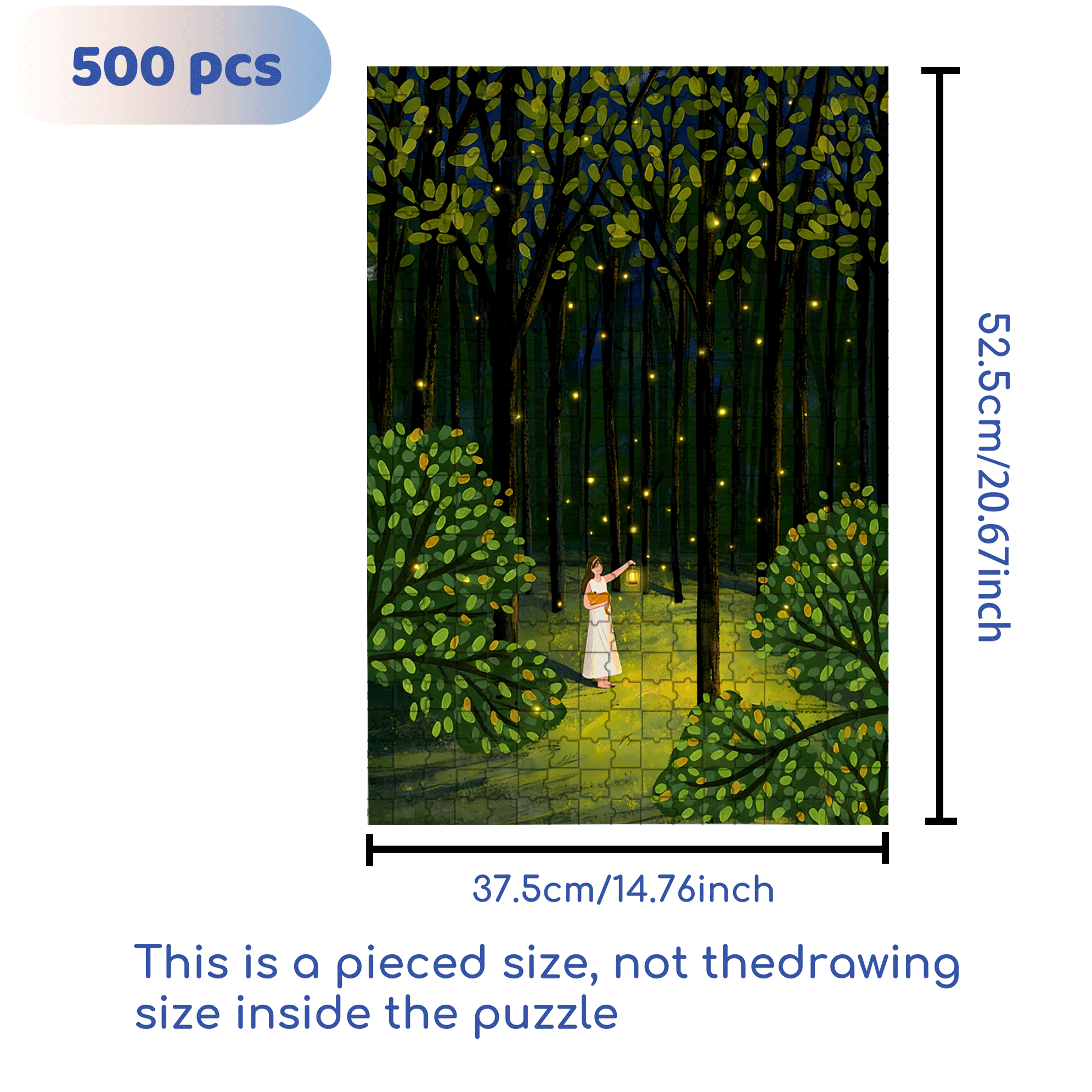 Goodbye Firefly 500pcs/1000pcs Jigsaw Puzzle, Scratch-Resistant, Interactive Family Game & Brain-Boosting DIY Decor, Perfect for Halloween, Christmas & New Year Gifts, Family Puzzle Game