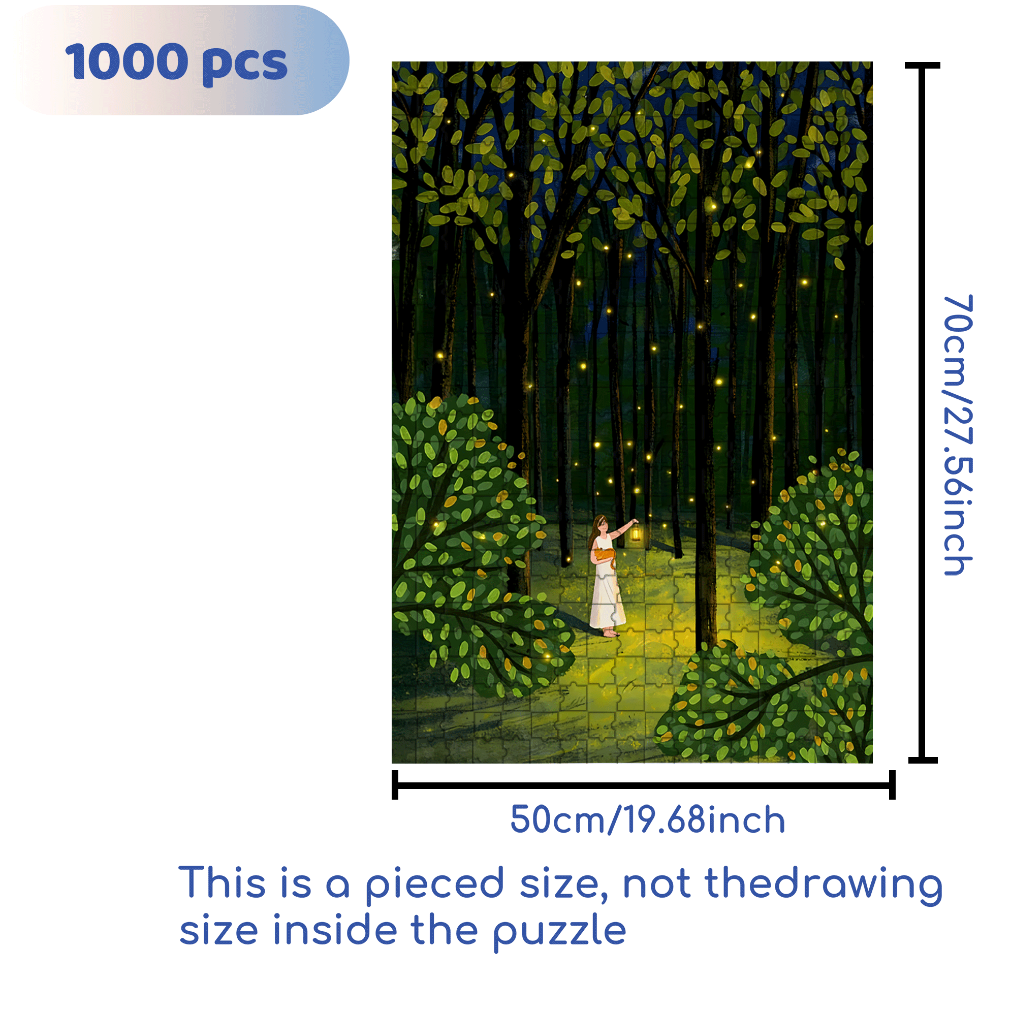 Goodbye Firefly 500pcs/1000pcs Jigsaw Puzzle, Scratch-Resistant, Interactive Family Game & Brain-Boosting DIY Decor, Perfect for Halloween, Christmas & New Year Gifts, Family Puzzle Game