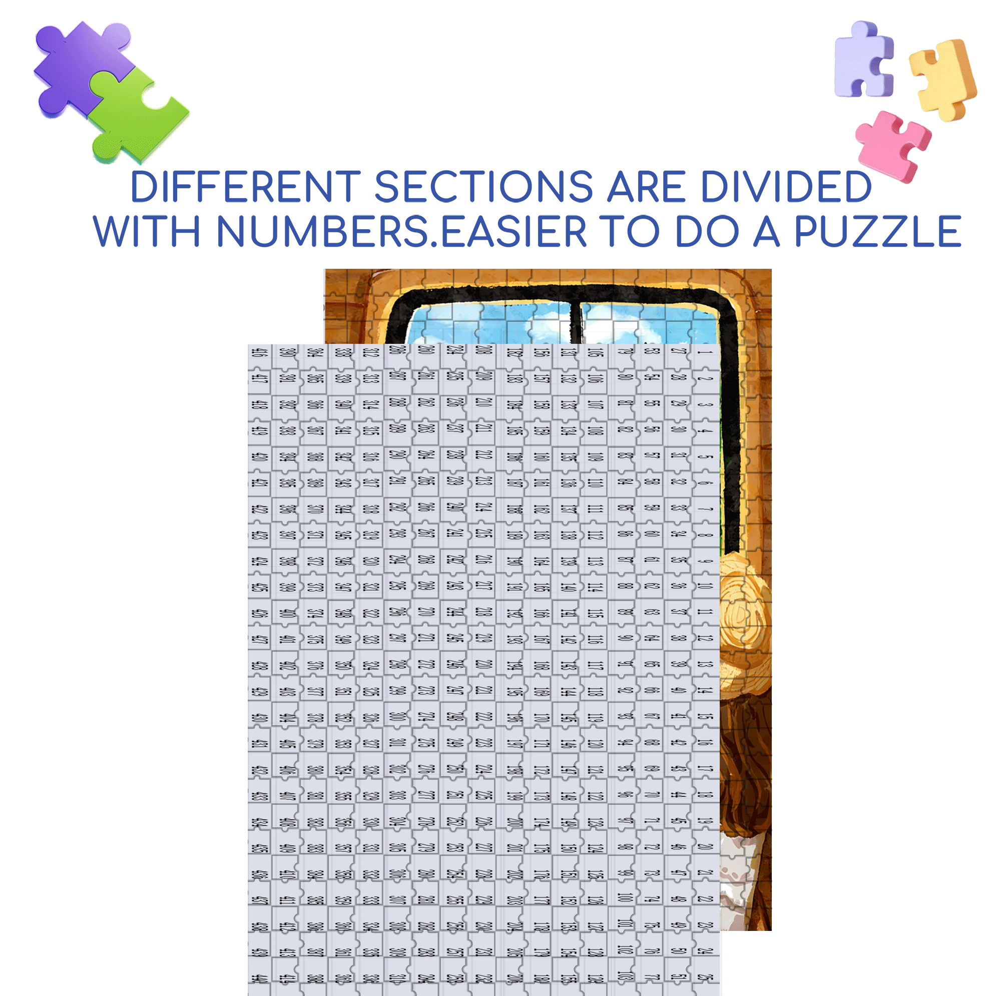 Hi 500pcs/1000pcs Jigsaw Puzzle, Scratch-Resistant, Interactive Family Game & Brain-Boosting DIY Decor, Perfect for Halloween, Christmas & New Year Gifts, Family Puzzle Game